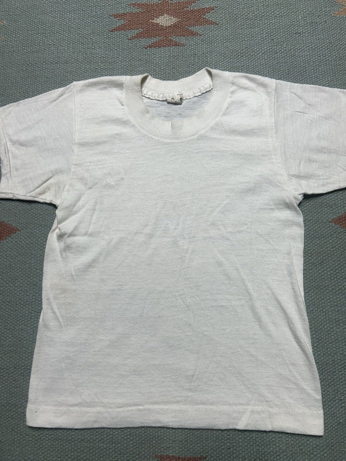 Vintage Vtg 60s blank white t shirt fruit of loom kids 10 baby tee Size XXS / US 00 / IT 34 - 2 Thumbnail
