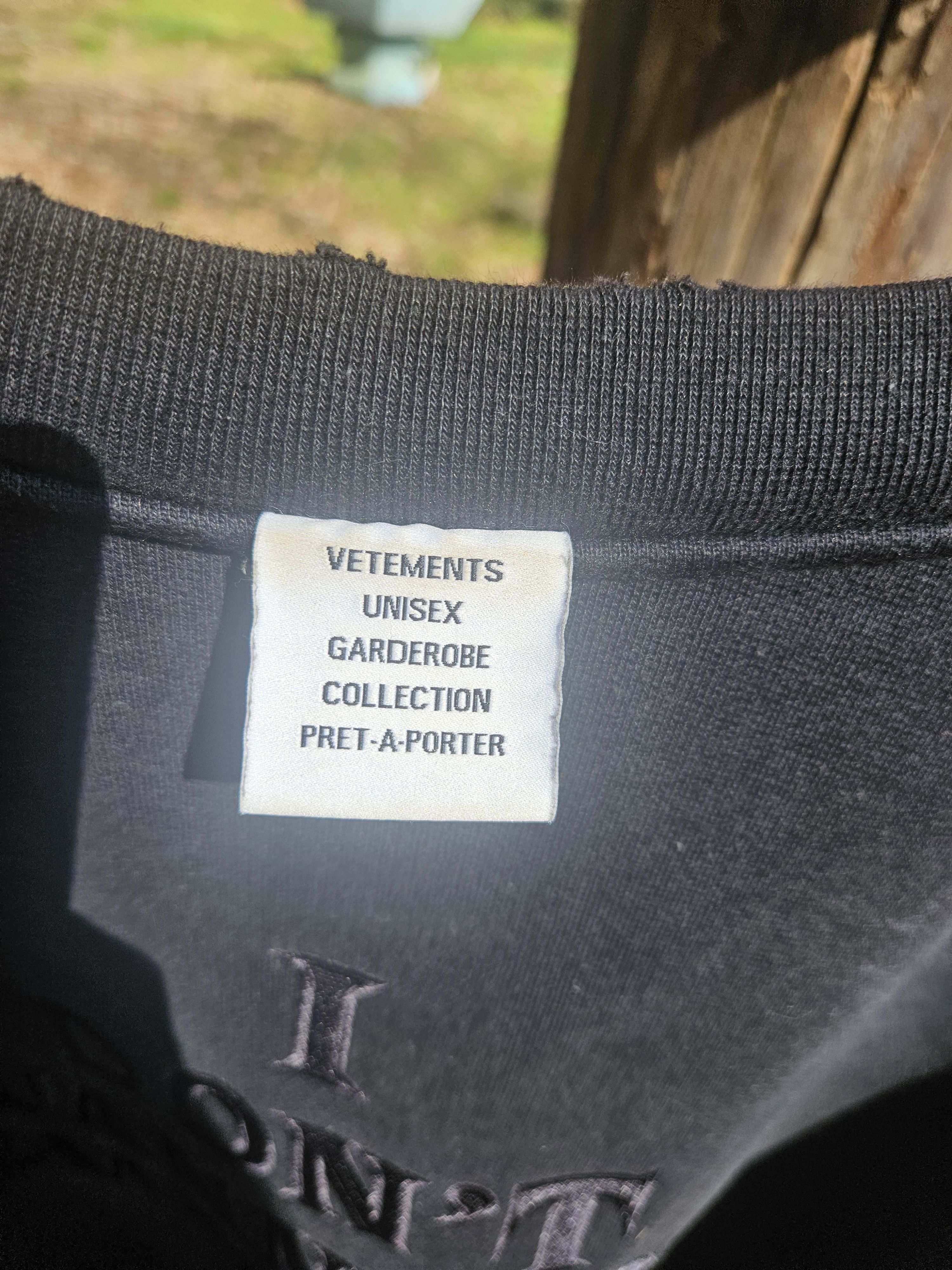 Vetements Dirty Black Anti War Unknown Reversible Mega Knit Shirt Size US S / EU 44-46 / 1 - 6 Thumbnail