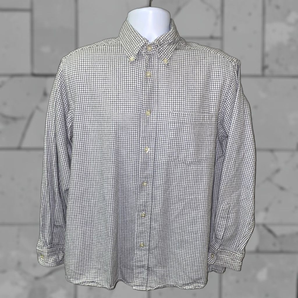 Hugo Boss Boss Hugo Boss Mens White/Black Checkered Long Sleeve Shirt Button Front Size L Size US L / EU 52-54 / 3 - 1 Thumbnail