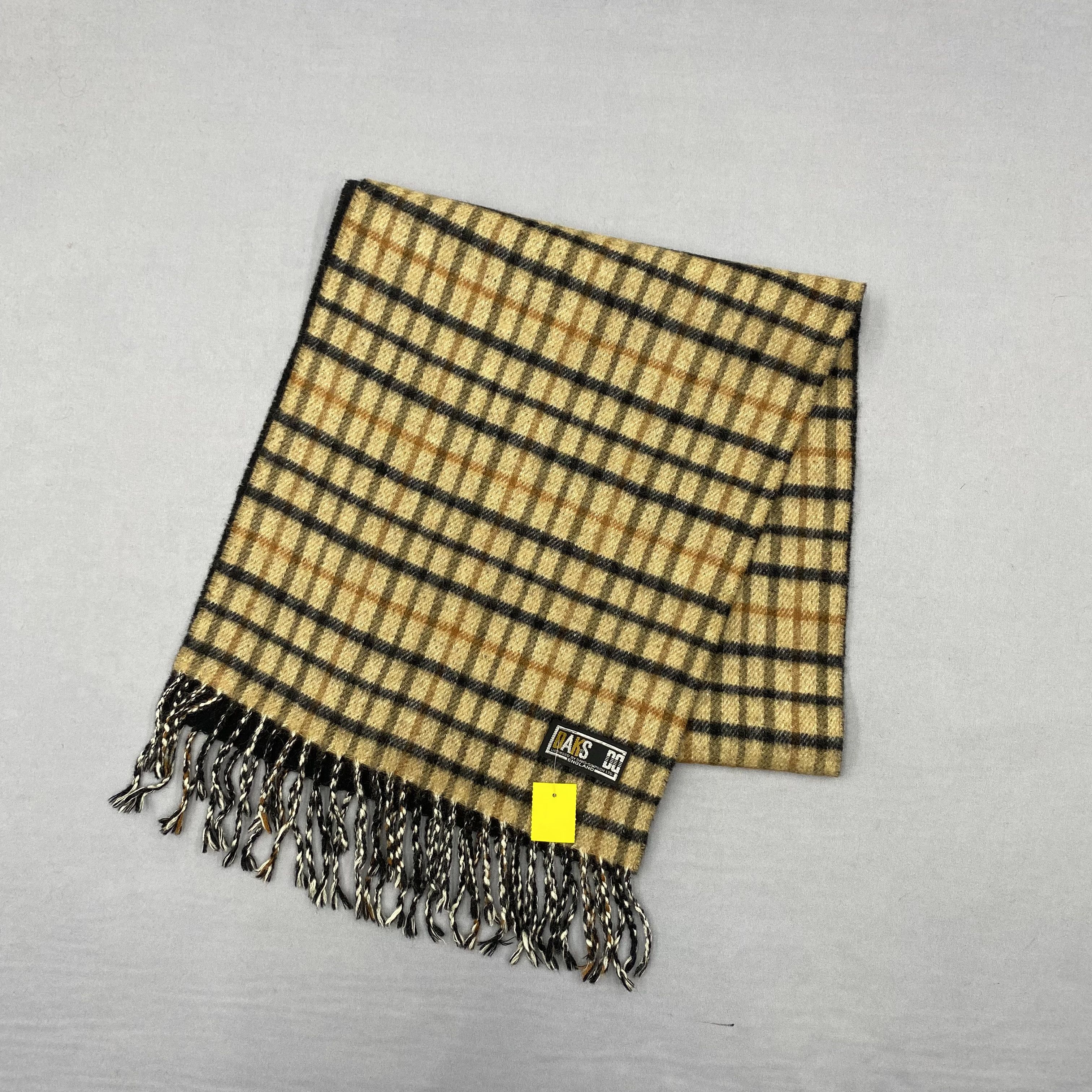 DAKS Vintage Daks London Scarf Muffler Wool Cashmere Scarves Size ONE SIZE - 3 Thumbnail