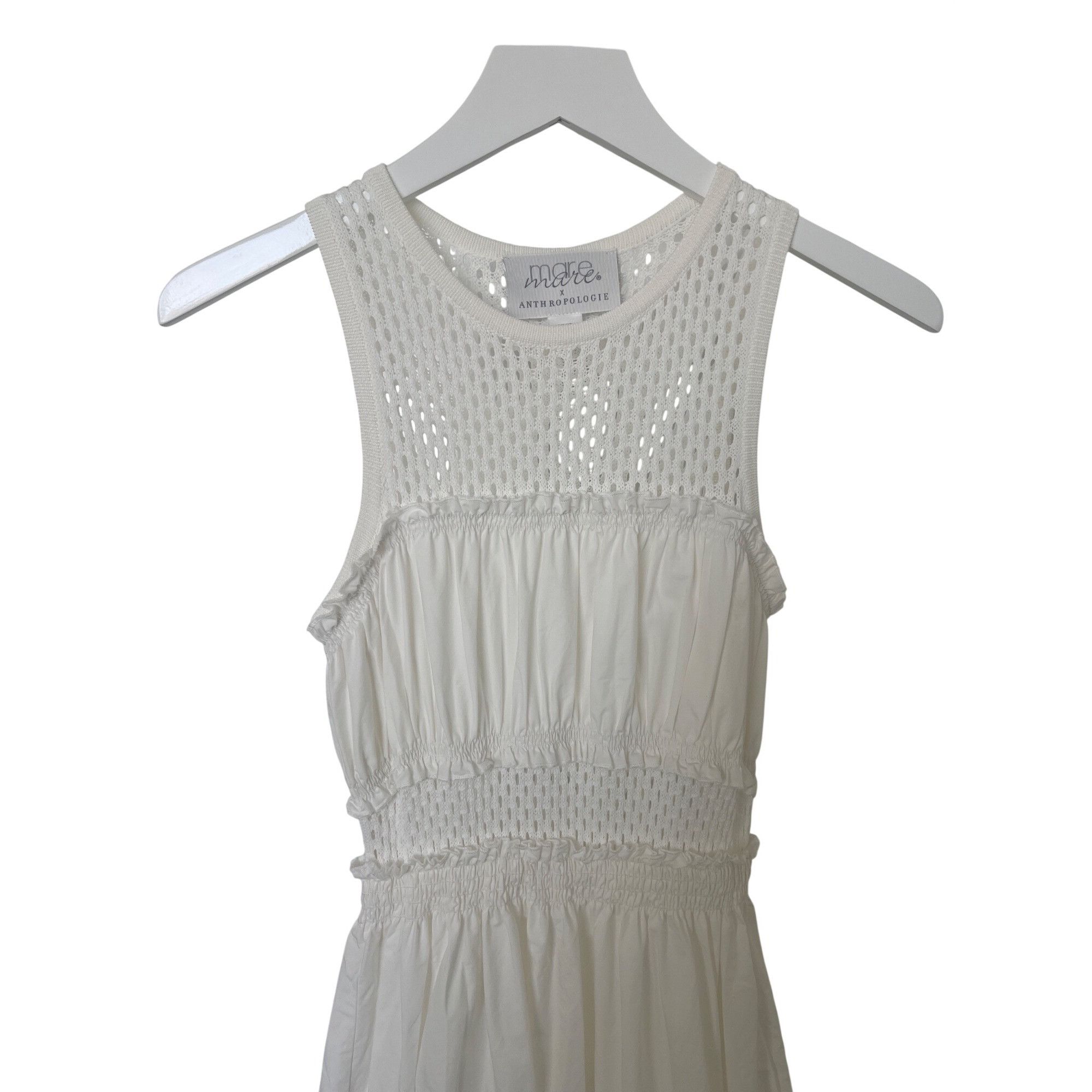 Anthropologie Mare Mare X Anthropologie White Sleeveless Crochet Maxi Dres Size XXS / US 00 / IT 34 - 8 Thumbnail