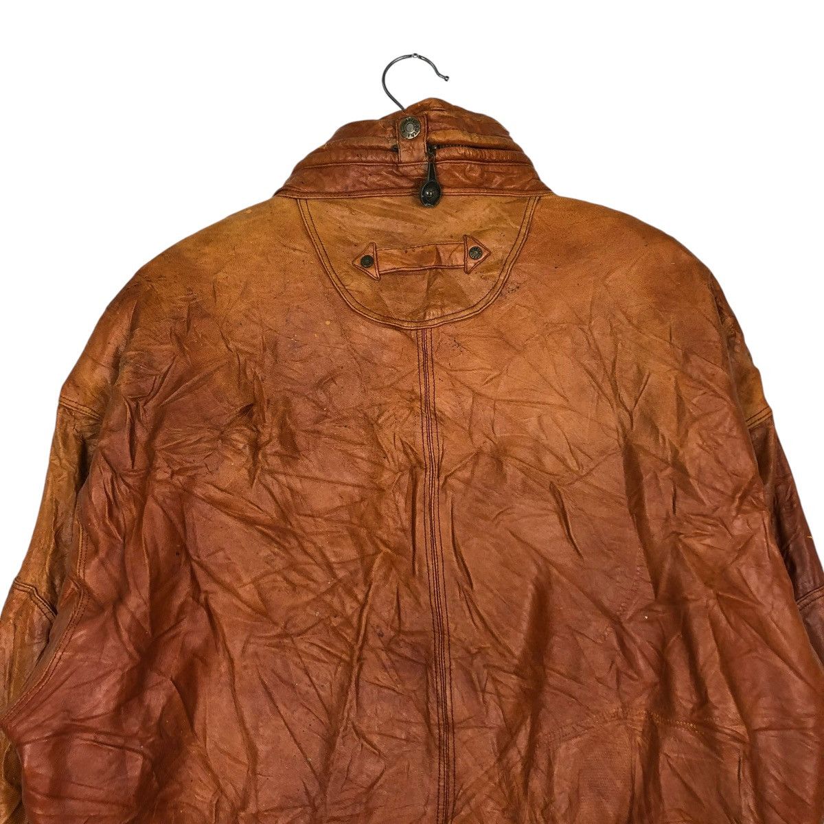 Marc Buchanan 🔥VINTAGE BOMBER LEATHER JACKET MARC BUCHANAN SPELL OUT Size US M / EU 48-50 / 2 - 11 Thumbnail