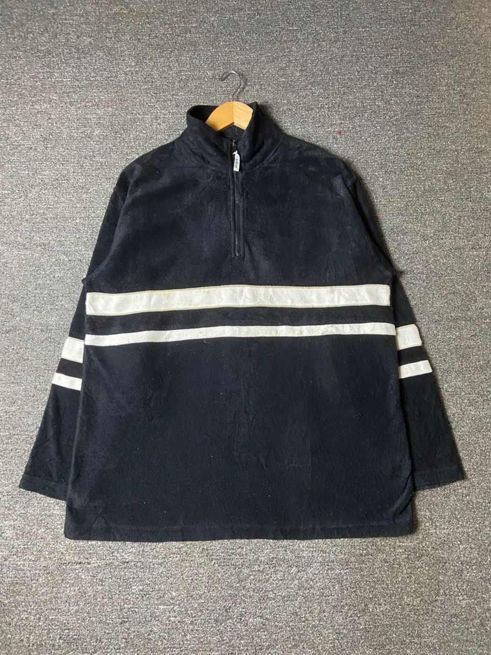 Japanese Brand CINABAR Active Wear Quarter Zip Fleece Jacket (177) Size US L / EU 52-54 / 3 - 1 Thumbnail