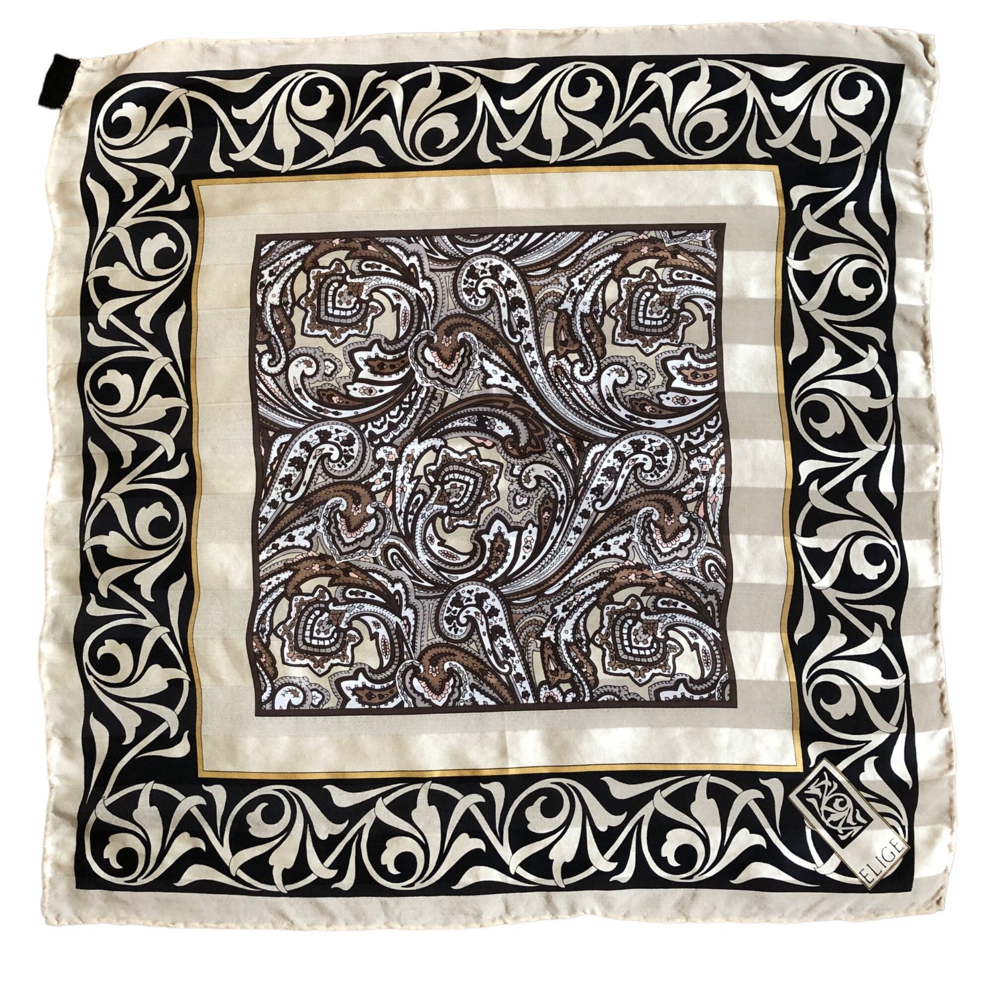Vintage Vintage Mary Kay Elige Hand Rolled Novelty 100% Silk Scarf Size ONE SIZE - 1 Thumbnail