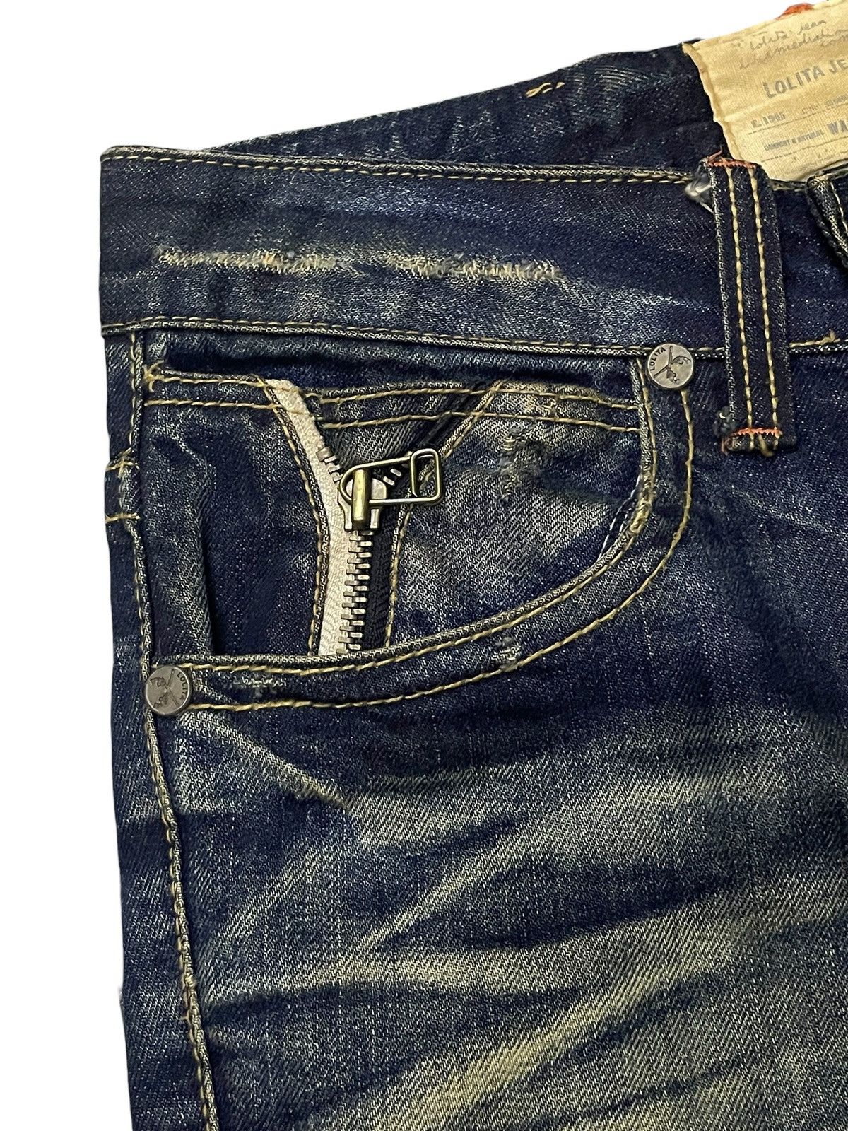 GOSTAR DE FUGA × Hysteric Glamour × Tornado Mart Lolita Japan Claw Mark Honeycomb Mud Wash Jeans Size US 30 / EU 46 - 10 Thumbnail