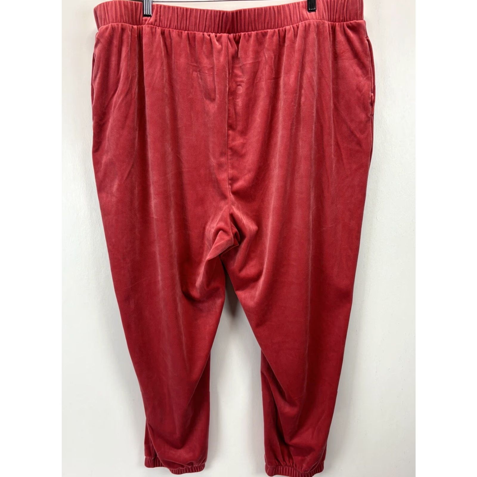 Old Navy Old Navy Women’s Velour Jogger Pants 3X Plus Pink Pull On Elastic Waist Size 40" / US 18 - 3 Thumbnail
