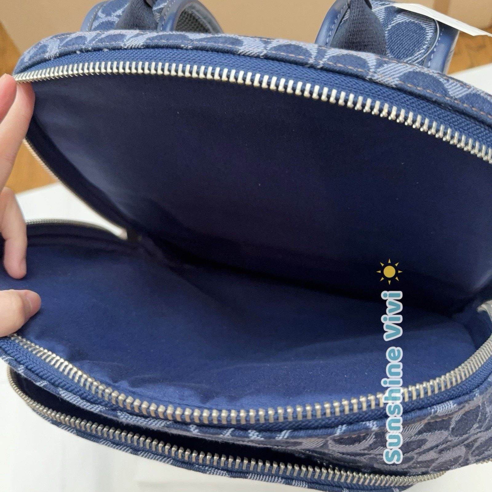 Coach NWT Coach Charter Backpack Denim CAJ71 refined calf leather Size ONE SIZE - 8 Thumbnail