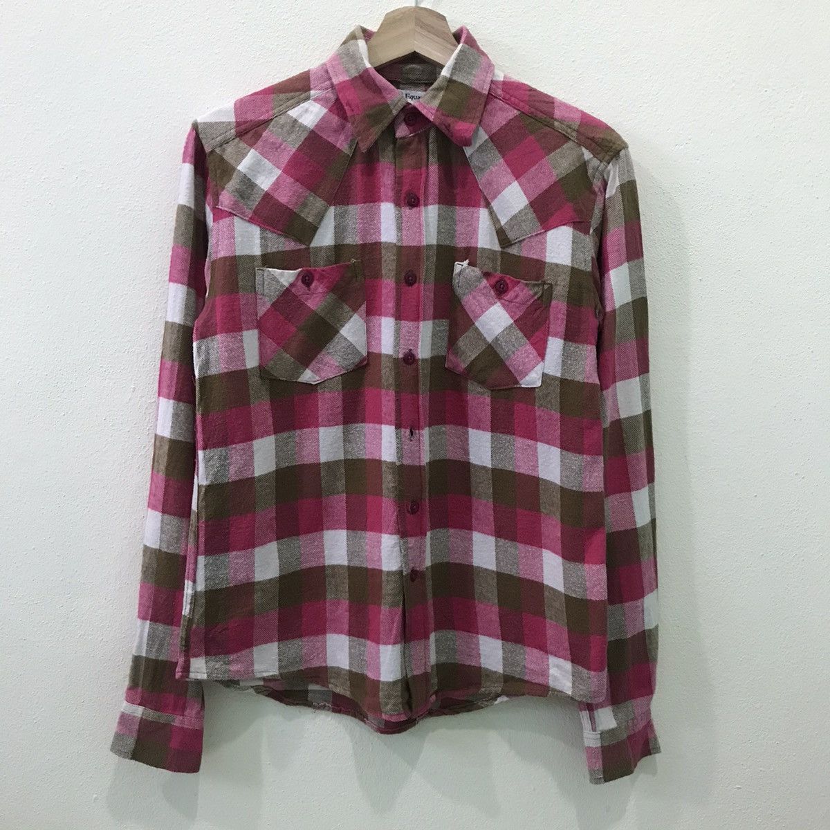 Flannel × Vintage Vintage Equator Plaid Tartan Flannel Shirt Size S / US 4 / IT 40 - 2 Thumbnail