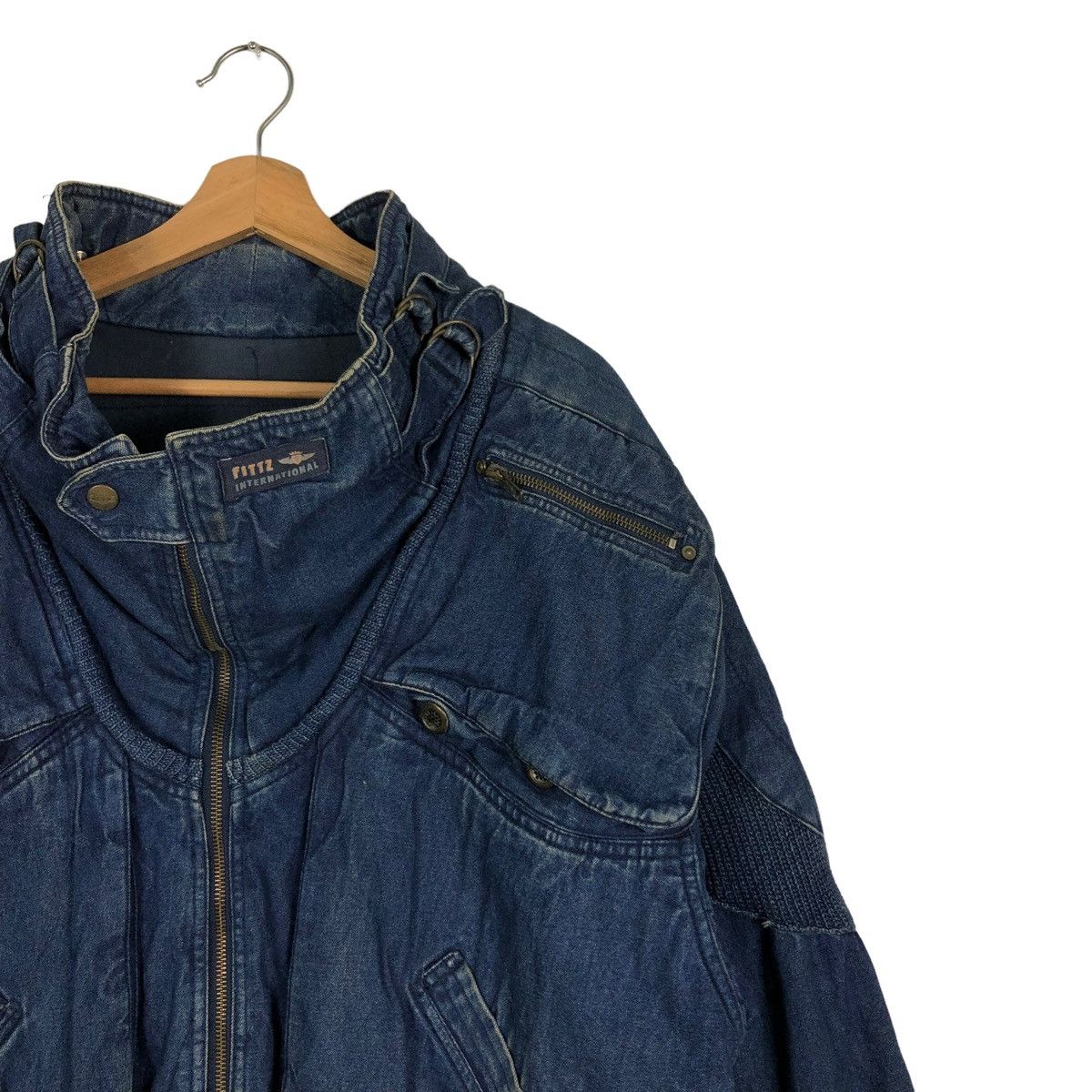 Hysteric Glamour 🔥Bondage Parachute Denim Bomber Jacket Fittz Japan Made Size US M / EU 48-50 / 2 - 6 Thumbnail