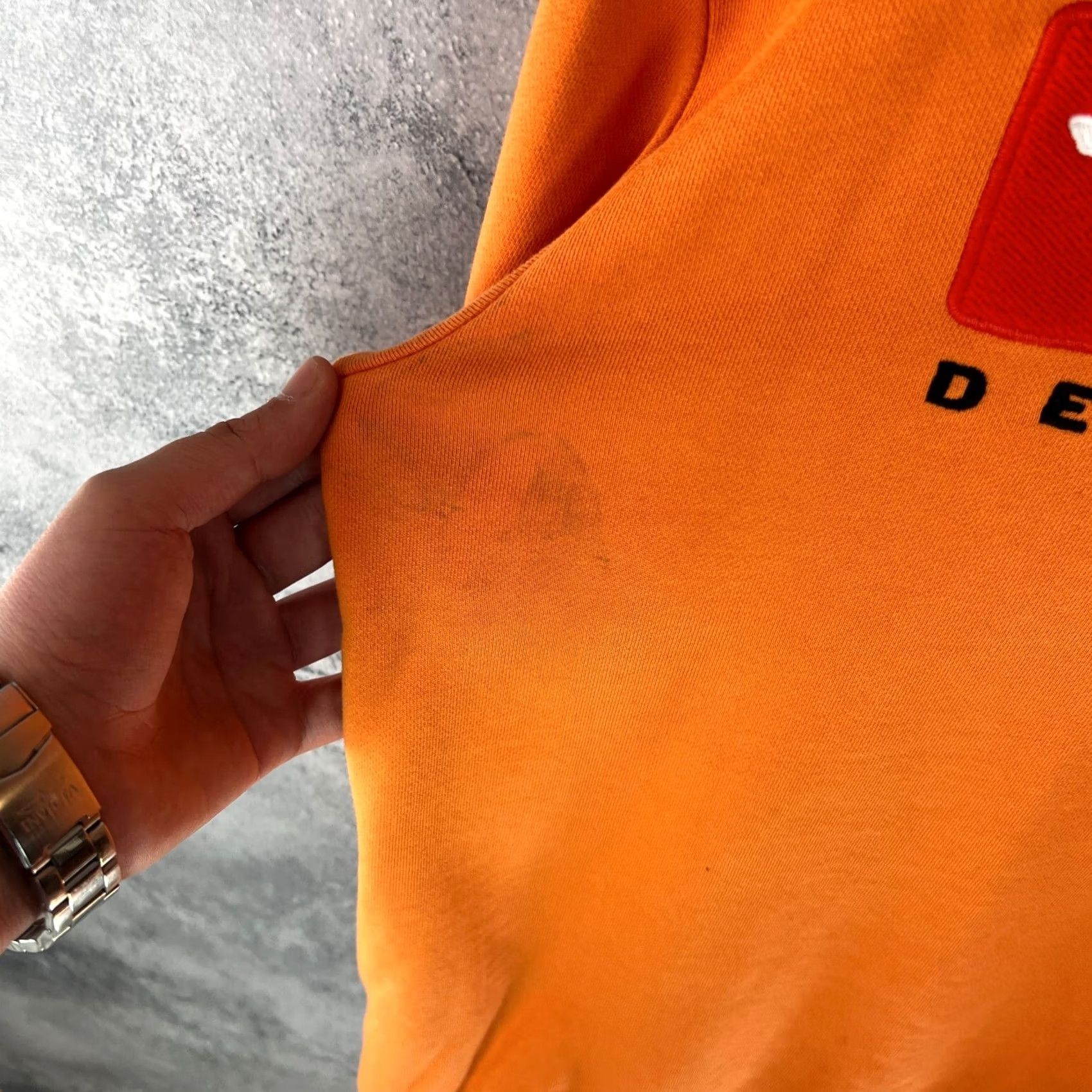 Diesel Diesel Sweatshirt Orange Logo Cotton Size 14 Womens Pullover Classic Bold Design Size XL / US 12-14 / IT 48-50 - 7 Thumbnail