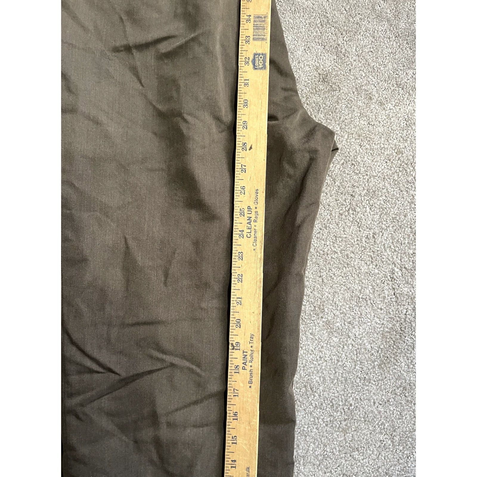 Haggar Haggar Brown Flat Front Mens Dress Pants 36x30 Classic Fit Polyester Cotton Belt Loops Zip Size US 36 / EU 52 - 6 Thumbnail