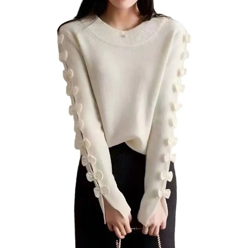 Chanel Chanel White Wool Long Sleeve Sweater 0089 Size M / US 6-8 / IT 42-44 - 1 Thumbnail