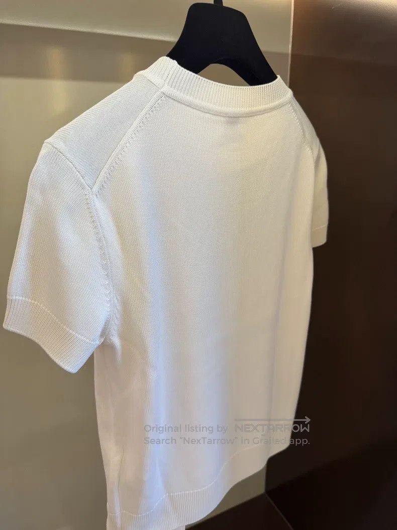 Hermes Hermes Knit Diamond Short Sleeve in Beige Size XS / US 0-2 / IT 36-38 - 5 Thumbnail