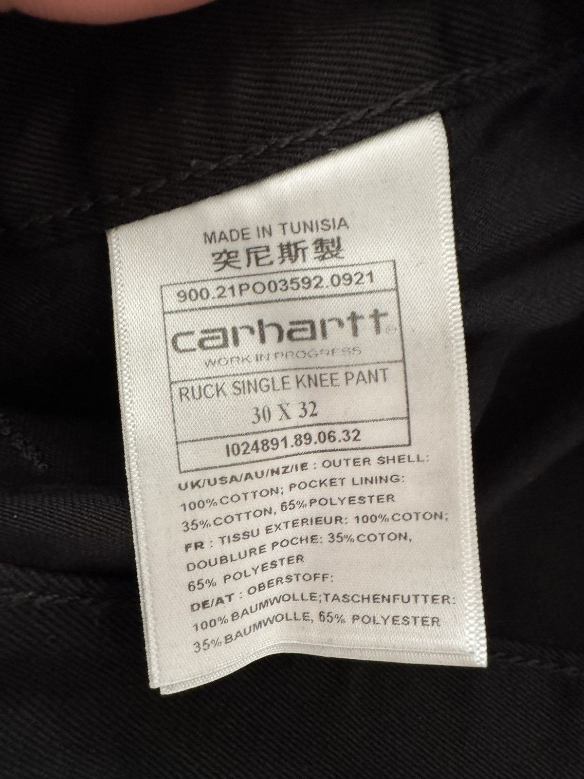 Carhartt Wip Carhartt WIP Ruck Single Knee Pant 30x28 - Black Twill Size US 30 / EU 46 - 4 Thumbnail