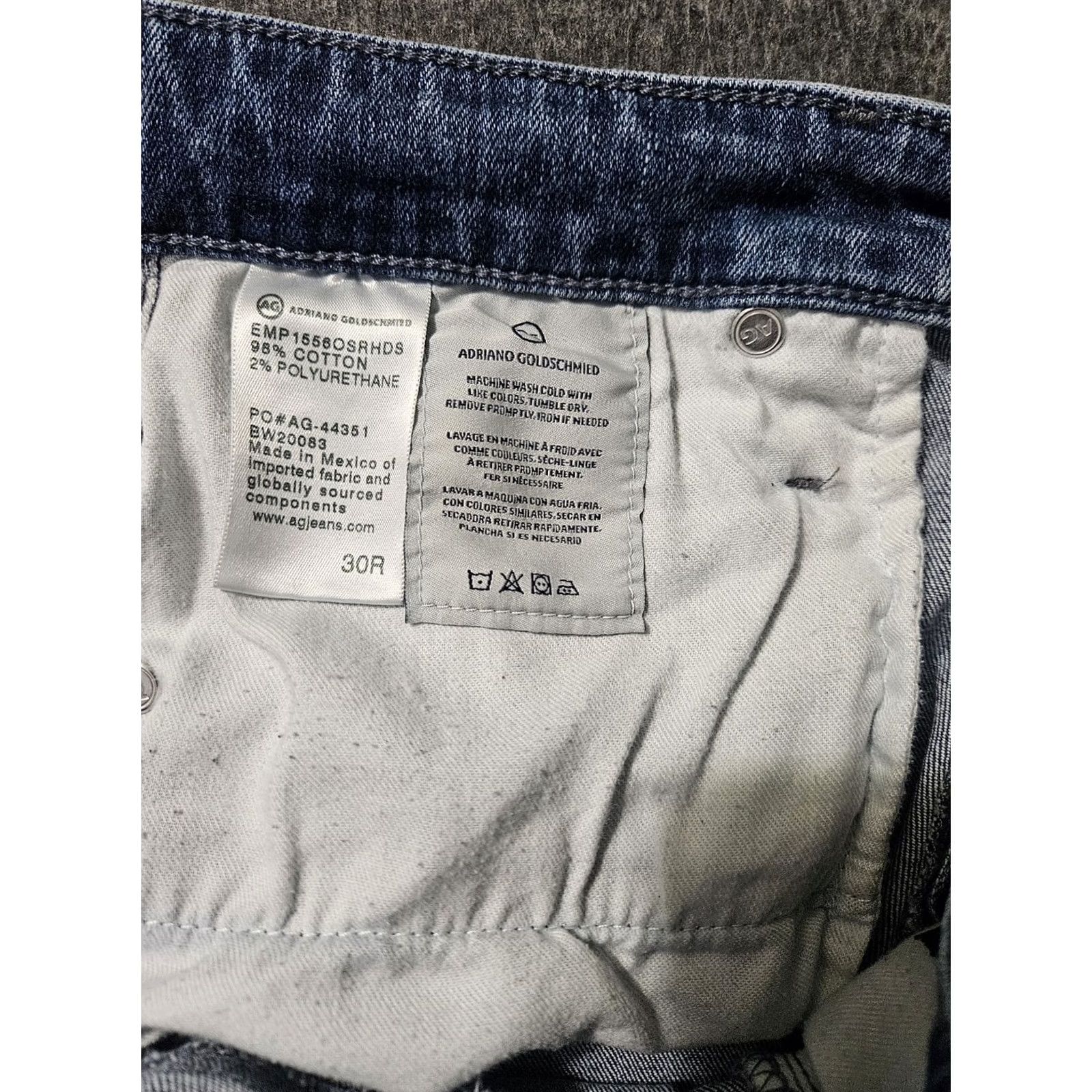 Vintage VINTAGE AG Adriano Goldschmied Stevie Ankle Jeans Women's 30R Blue Denim Slimming Stretch Pockets Zipper Logo | City Preppy Style Size 30" / US 8 / IT 44 - 4 Thumbnail