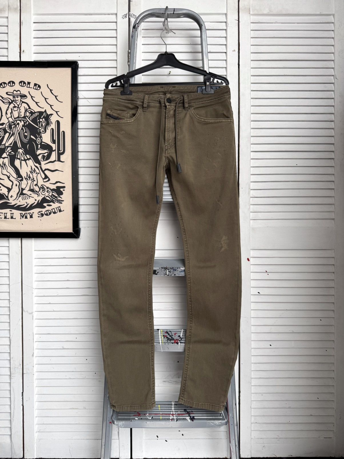 Diesel Diesel Jogg Jeans Thommer CB-NE Olive Khaki Slim Fit Stretch Size US 32 / EU 48 - 1 Thumbnail
