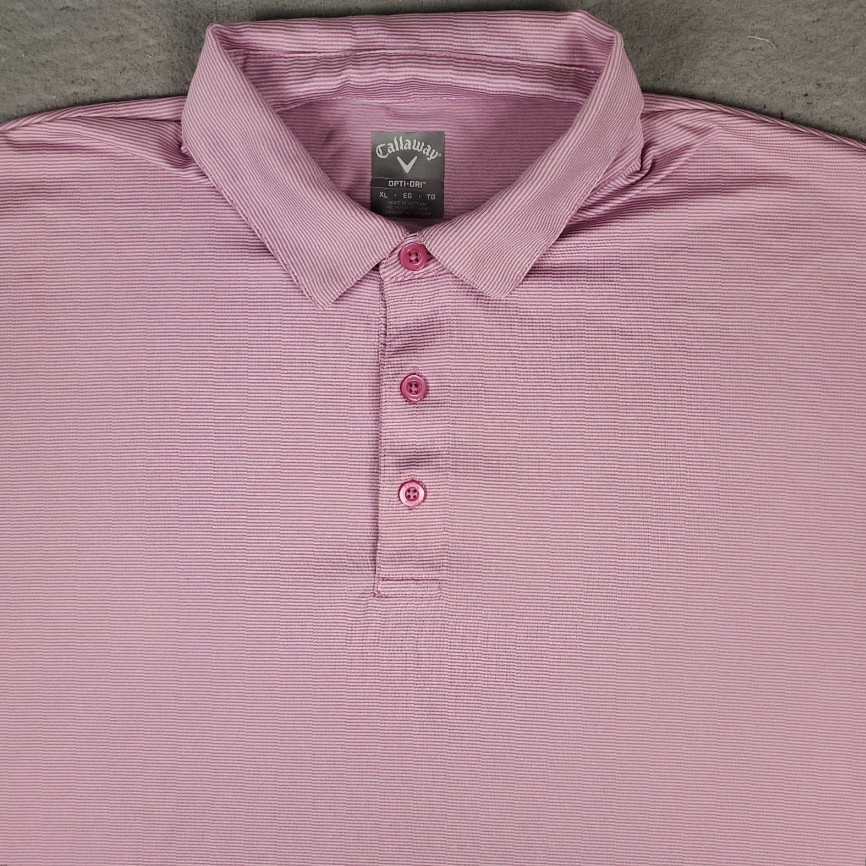 Callaway Callaway Polo Shirt Mens XL Purple Striped Opti Dri Fit Golf Short Sleeve Shirt Polo Size US XL / EU 56 / 4 - 2 Thumbnail