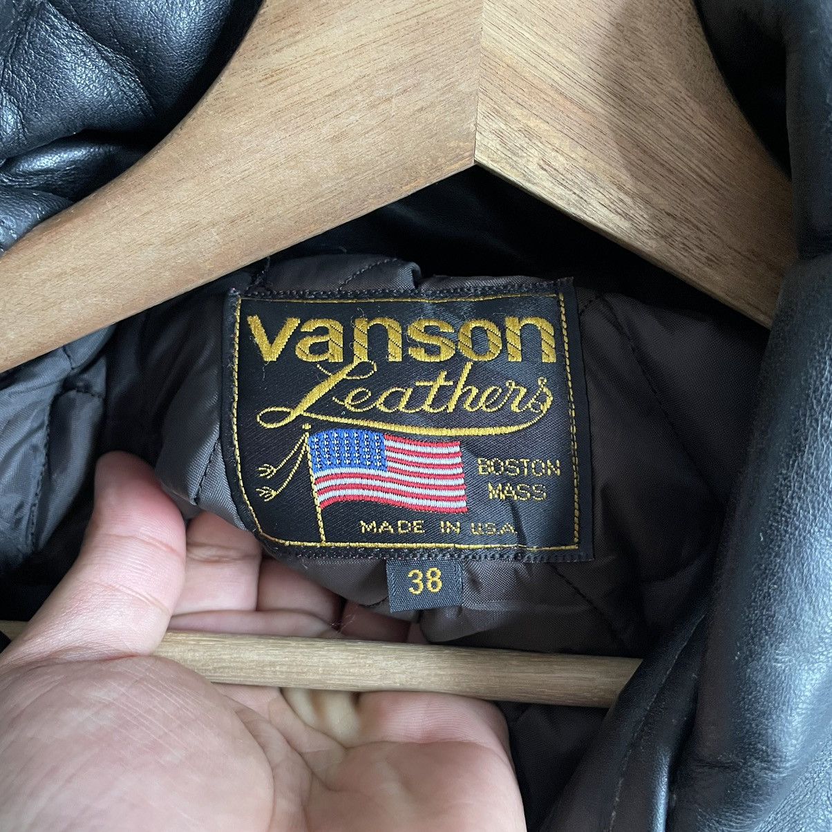 Vanson Leathers × Vintage Vintage Vanson Leather Double Collar Leather Jacket Size US M / EU 48-50 / 2 - 4 Thumbnail