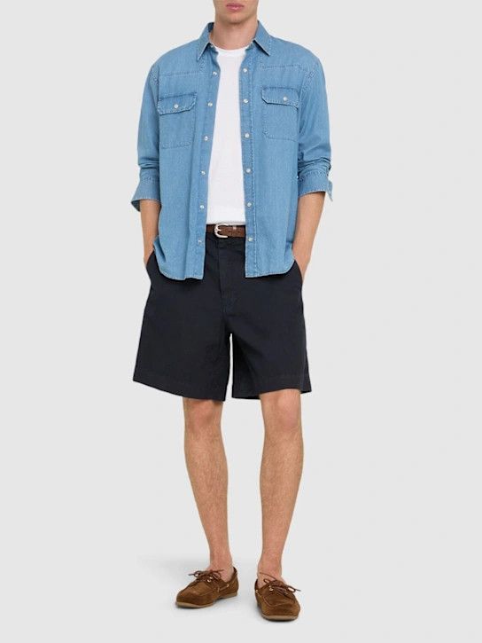 Aspesi o1lsvrm0425 Linen Shorts in Black Size US 32 / EU 48 - 2 Thumbnail