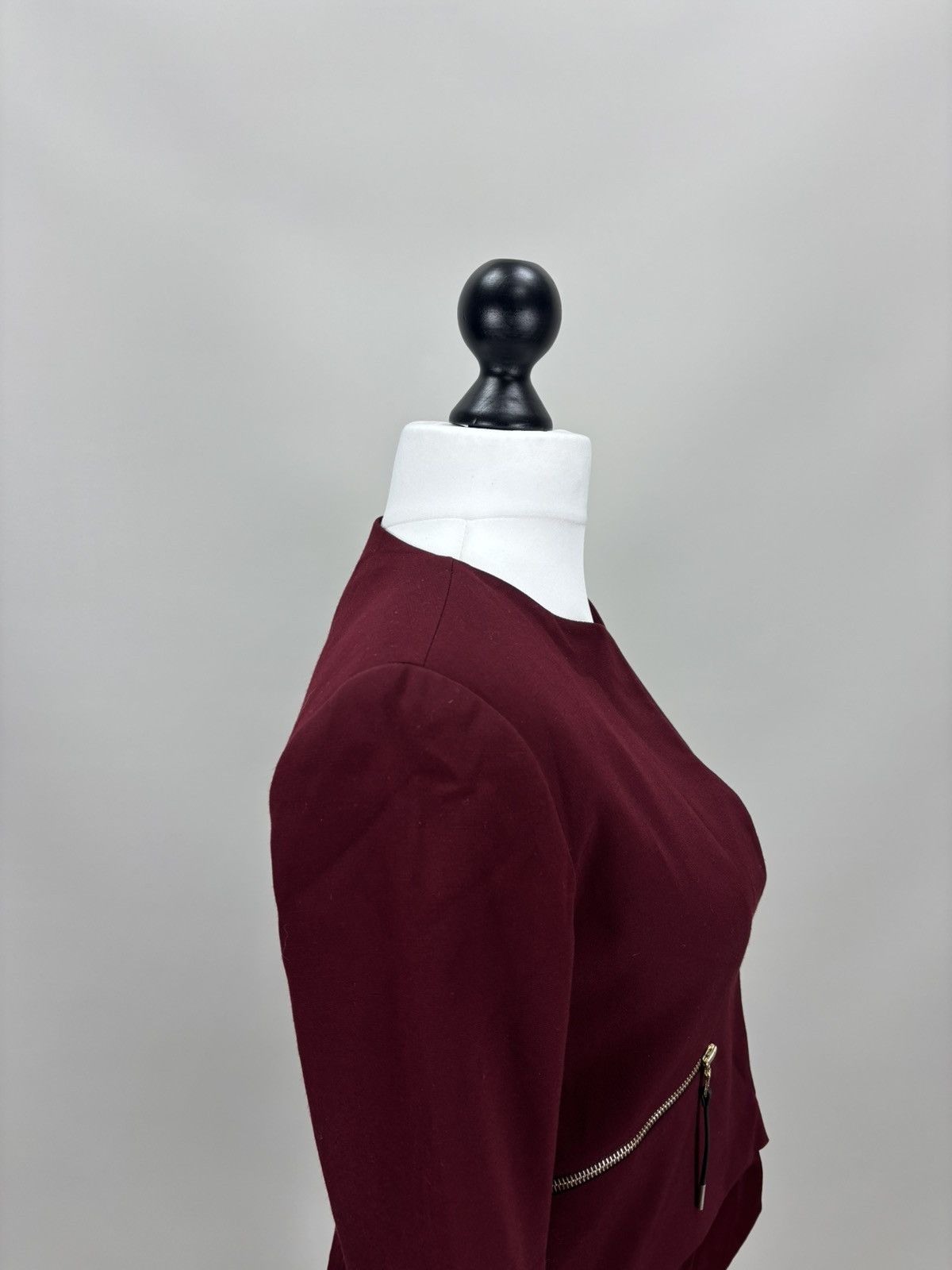 Sandro Womens blazer Sandro Paris Size 36 Color Burgundy Size XS / US 0-2 / IT 36-38 - 5 Thumbnail