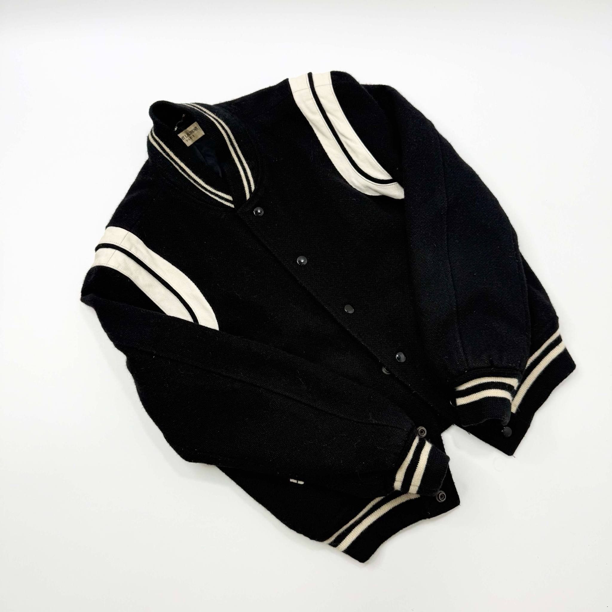 Hedi Slimane × Saint Laurent Paris SAINT LAURENT BLACK WOOL TEDDY JACKET - IT46 Size US S / EU 44-46 / 1 - 1 Thumbnail