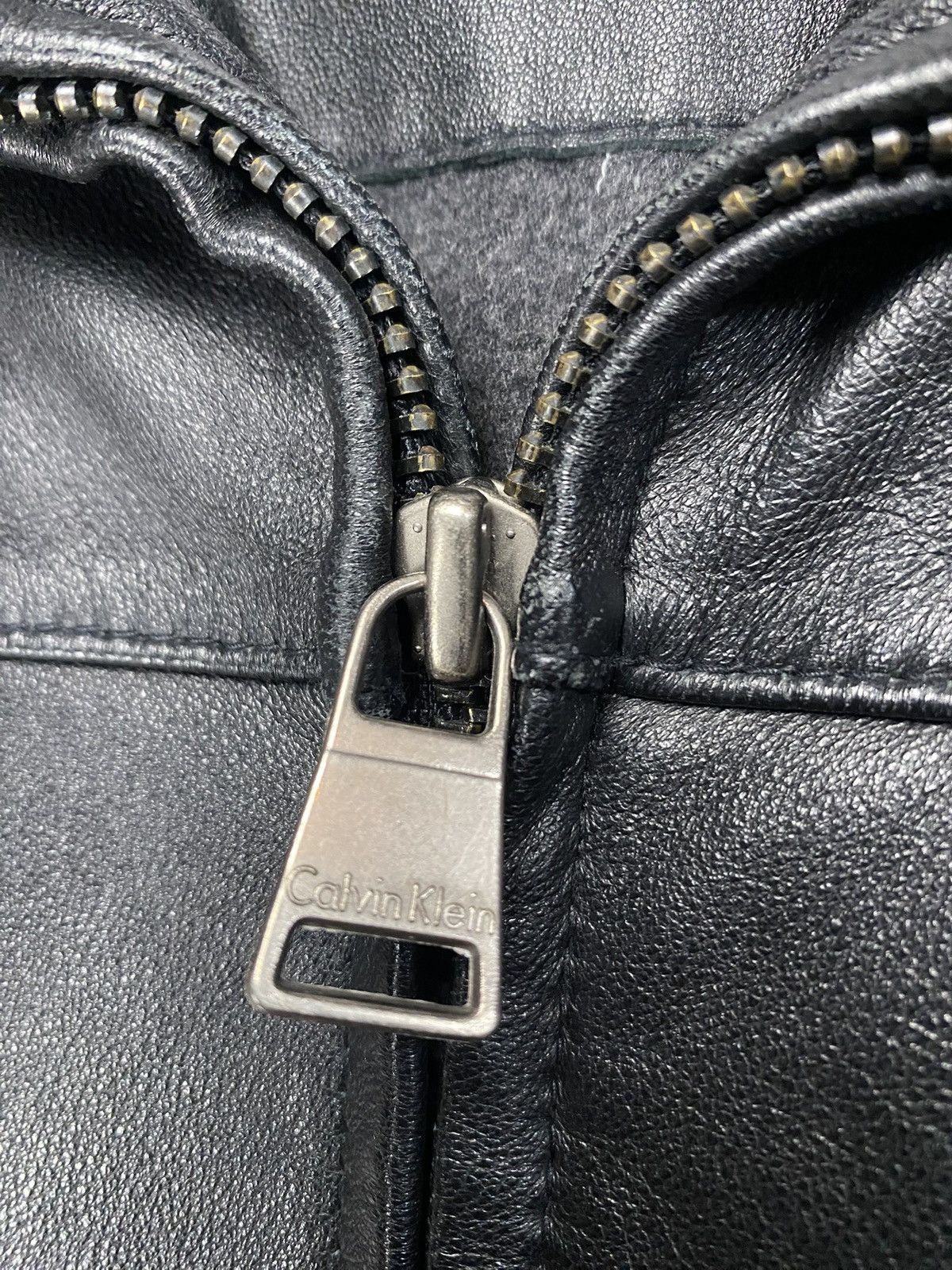 Calvin Klein Calvin klein black leather jacket luxury Size US L / EU 52-54 / 3 - 3 Thumbnail