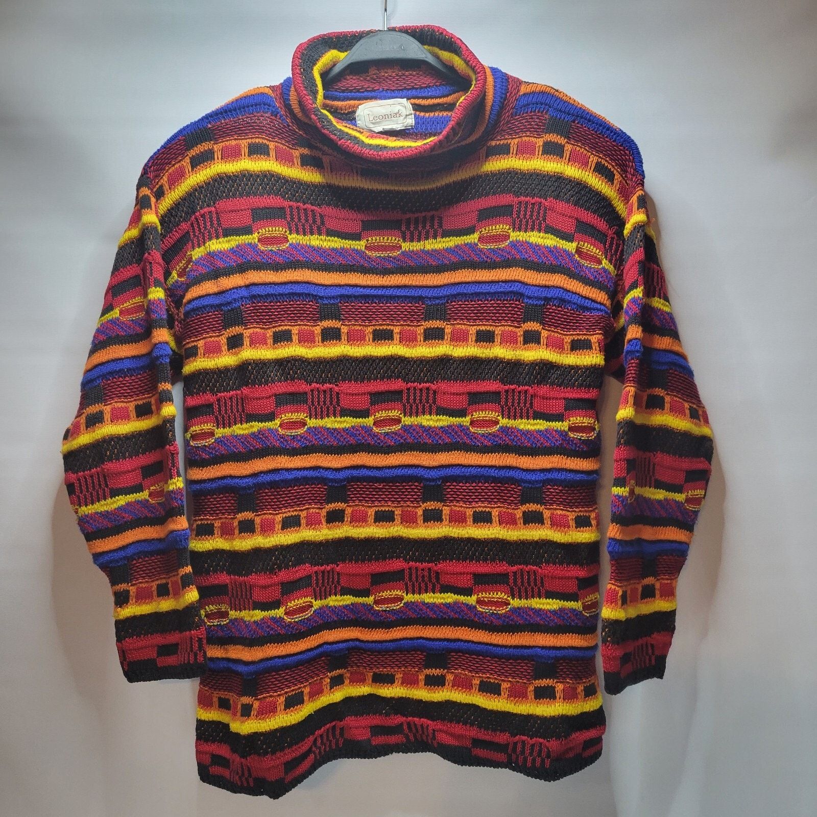 Vintage VINTAGE LEONIAK COOGI STYLE 3D KNIT PULLOVER SWEATER Sz S Size US S / EU 44-46 / 1 - 1 Thumbnail