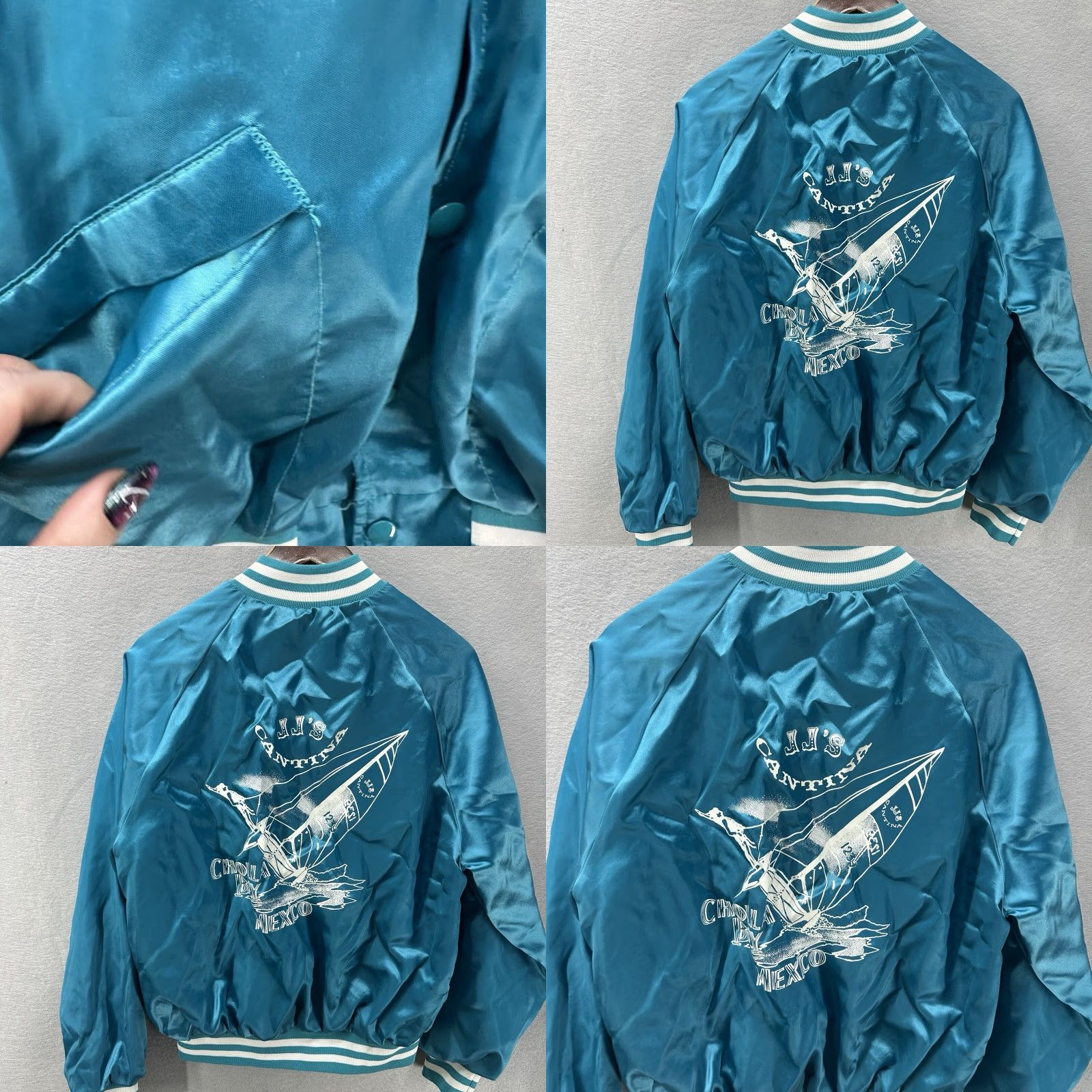 Vintage VINTAGE King Louie Pro Fit Jacket Men M Nylon Snap Up USA Cholla Bomber Blue Size US M / EU 48-50 / 2 - 8 Thumbnail