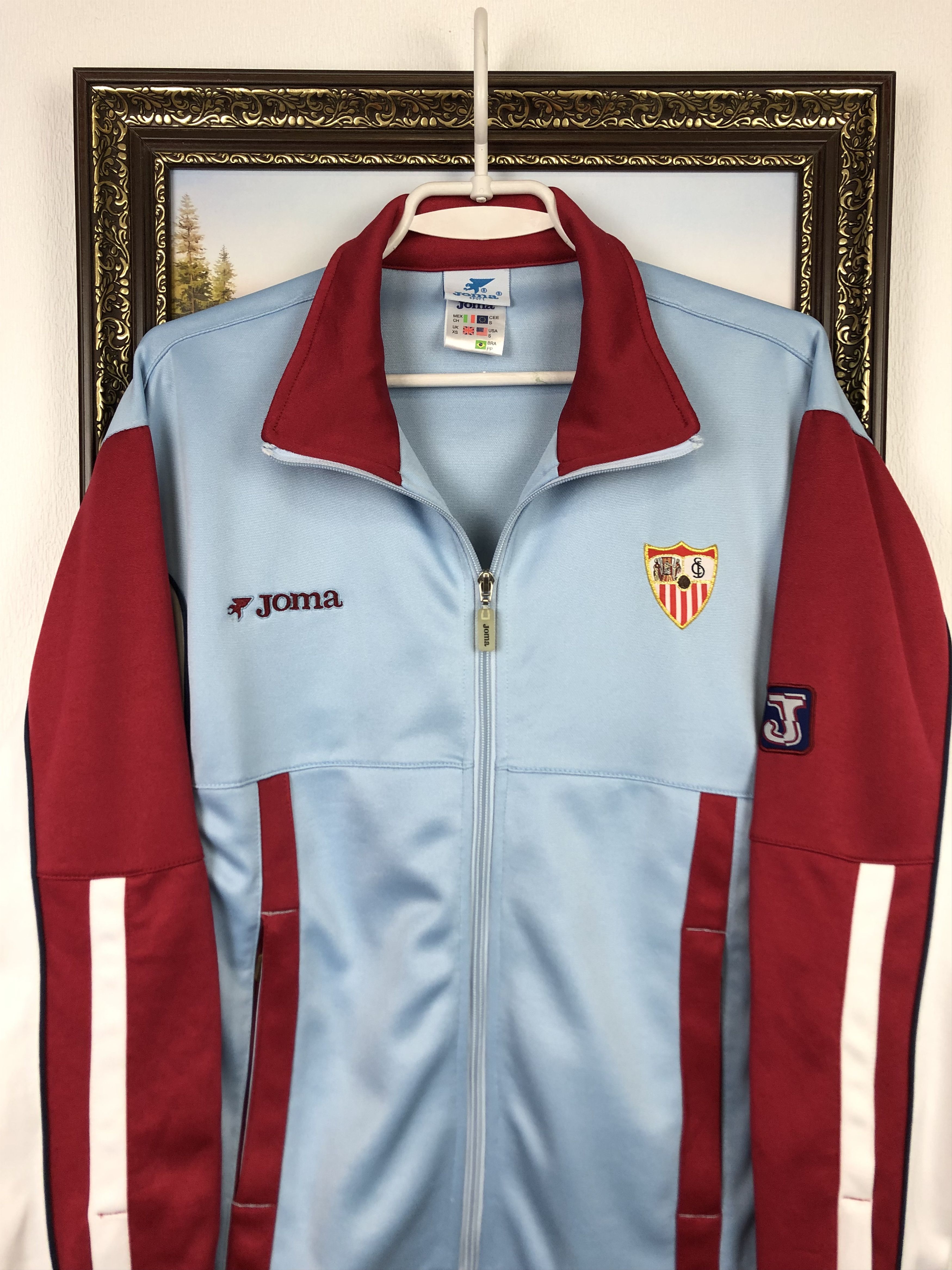 Vintage Joma Sevilla Football Jacket Soccer Track Top Mens
