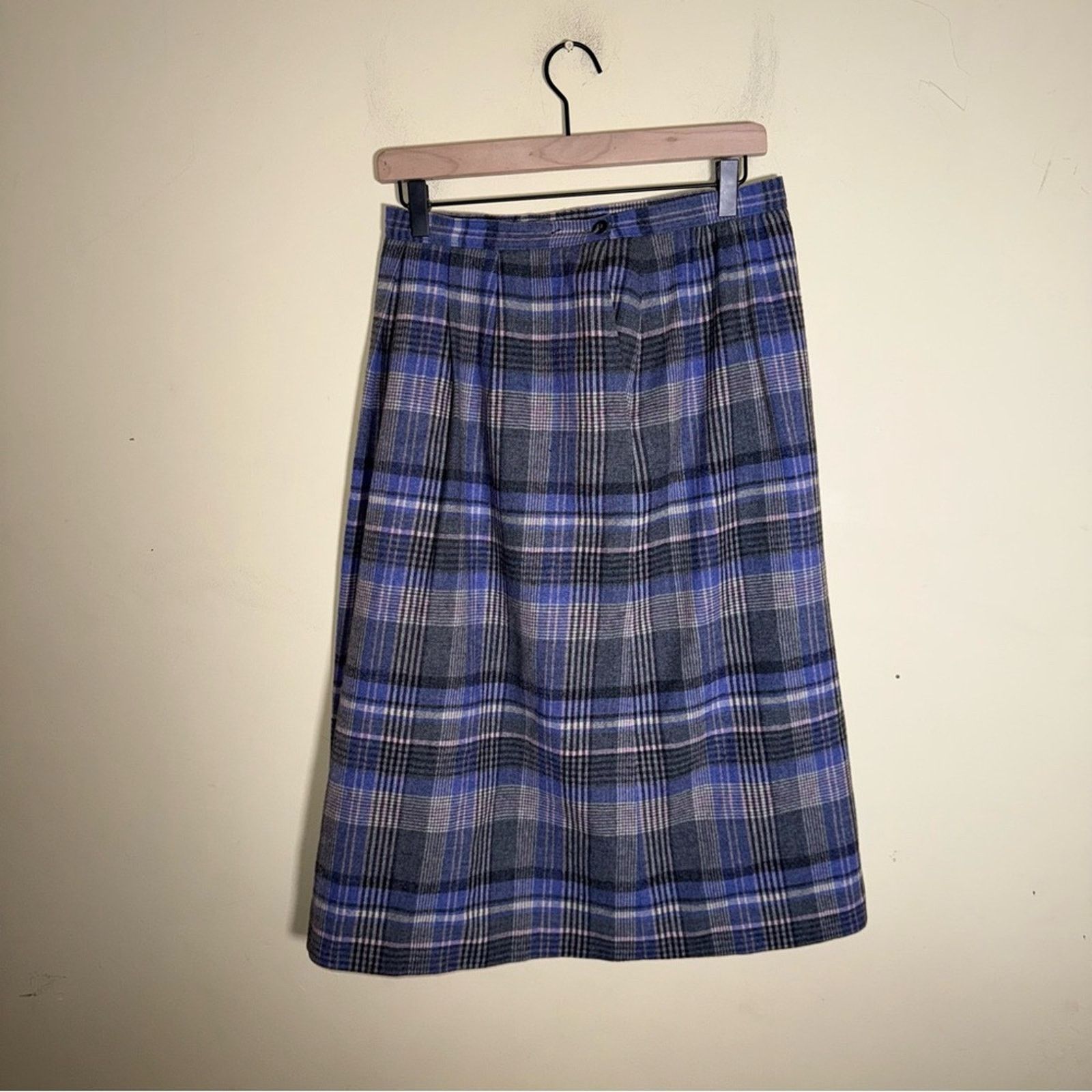 Pendleton VINTAGE PENDLETON tartan plaid wool academia midi skirt 10 Size 32" / US 10 / IT 46 - 5 Thumbnail