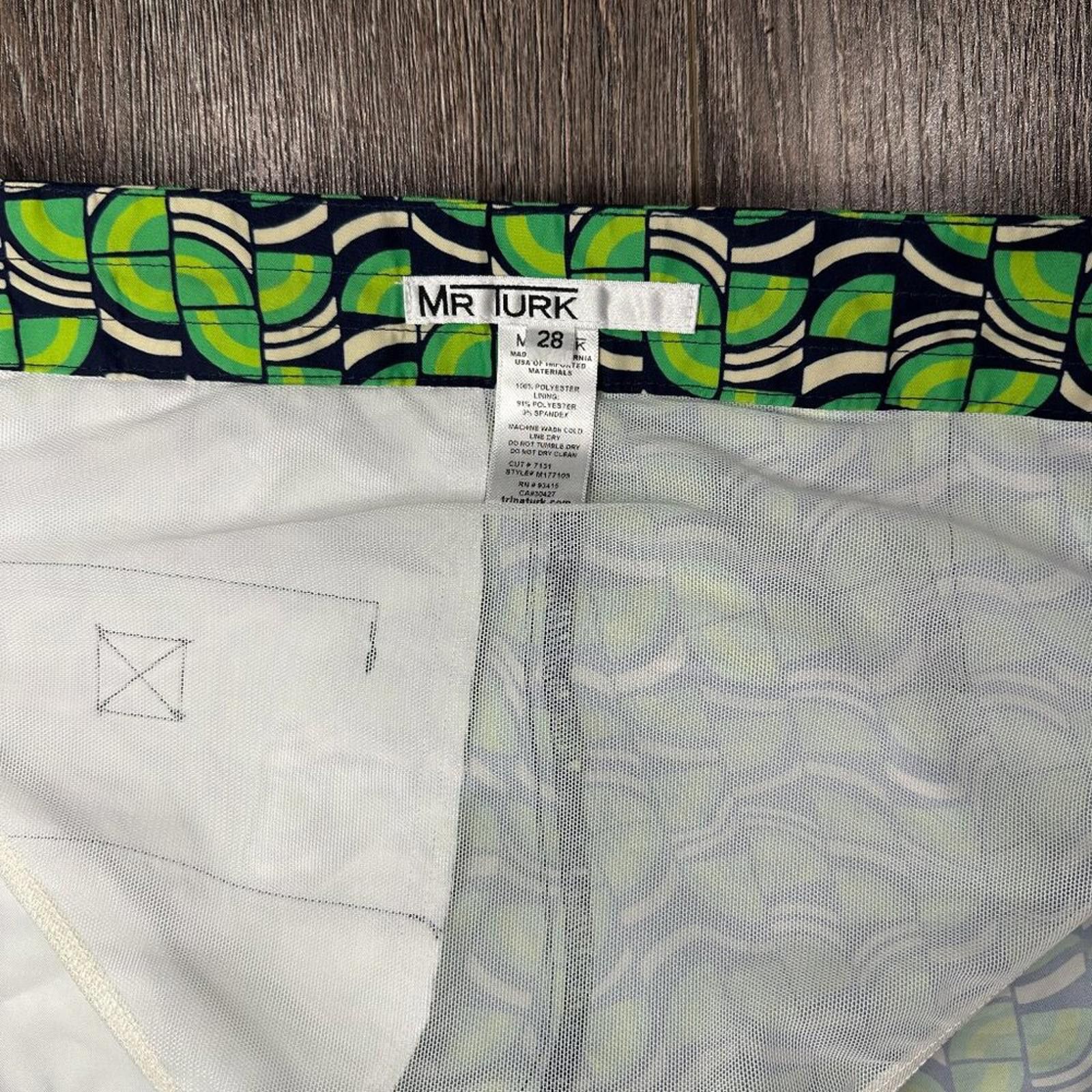 Mr Turk Mr Turk Men’s Swim Shorts – Size 28 (Retro Geometric Print) Size US 32 / EU 48 - 8 Thumbnail