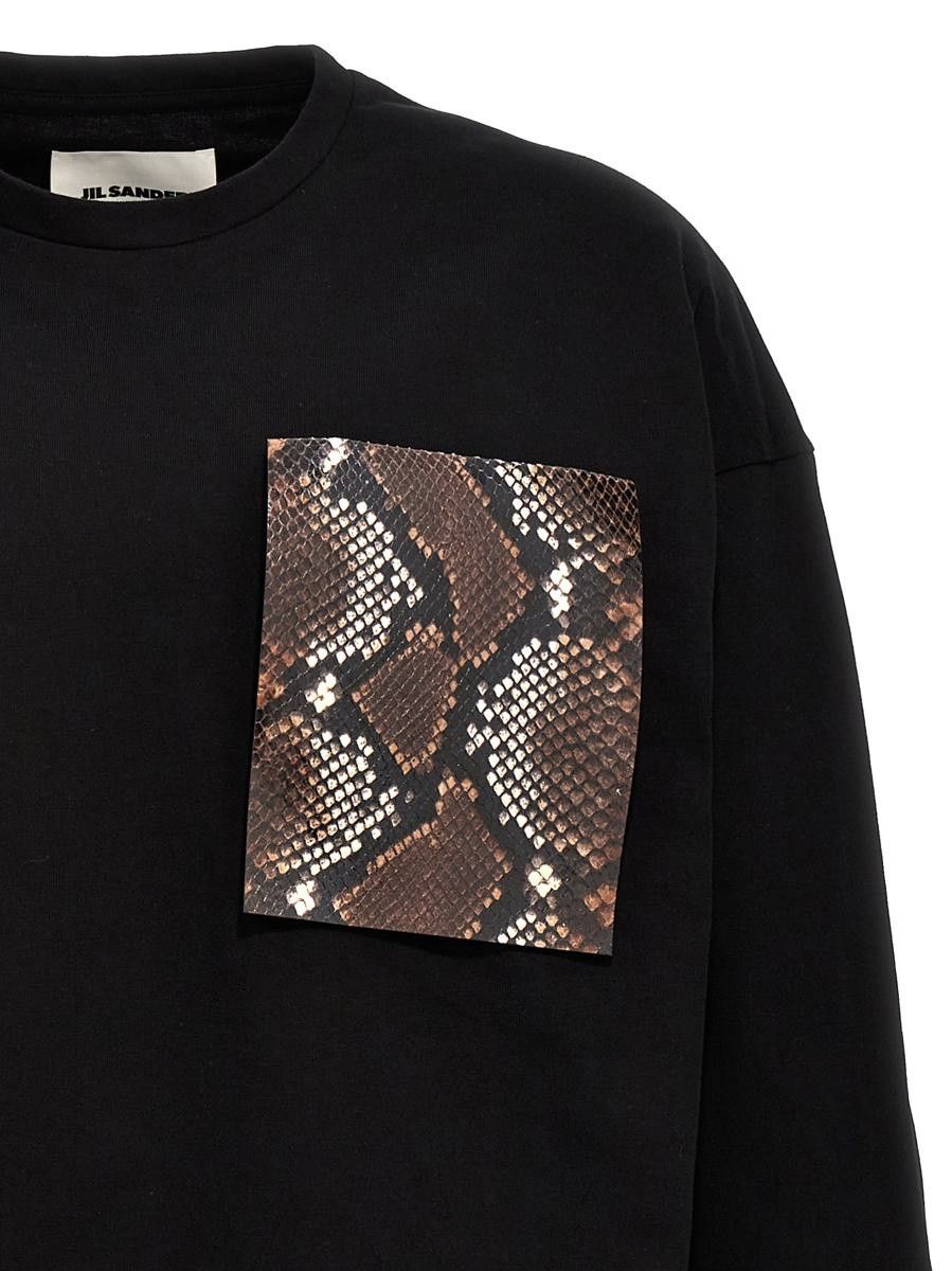 Jil Sander o1mt1gz0625 Long Sleeve T-Shirt in Black Size US M / EU 48-50 / 2 - 3 Thumbnail