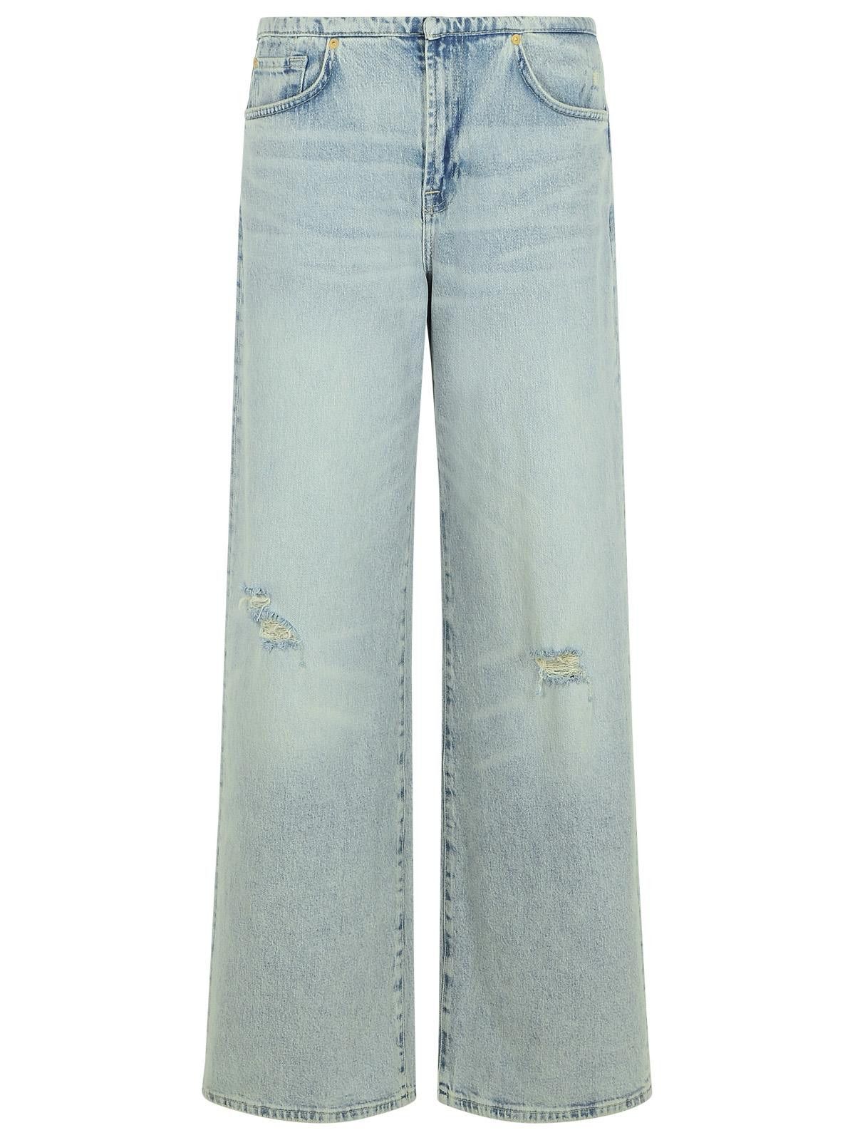 7 For All Mankind 7 FOR ALL MANKIND 'Sunkissed' Light Blue Denim Jeans Size 28" / US 6 / IT 42 - 1 Thumbnail