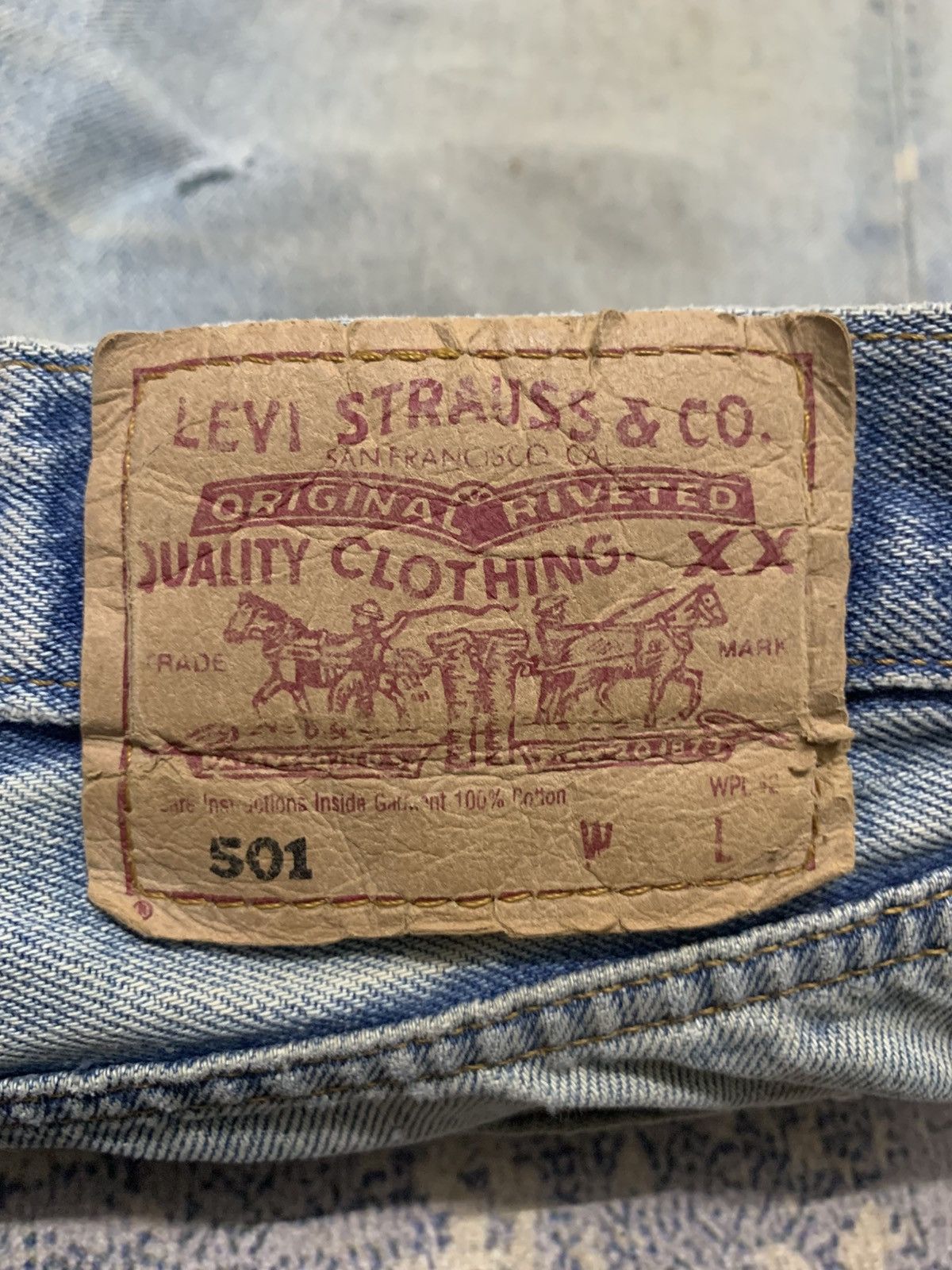 Levi's Vintage Levis 501 Rusty Jeans Distressed Denim Size US 31 - 13 Thumbnail