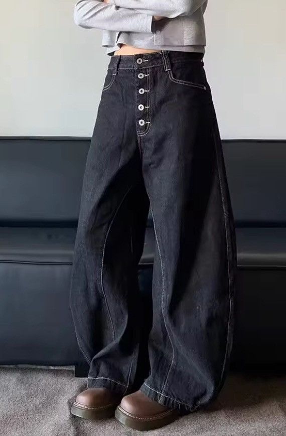 Jean Hamasaki x azawa Baggy Wide Leg Jeans Size US 35 - 4 Thumbnail
