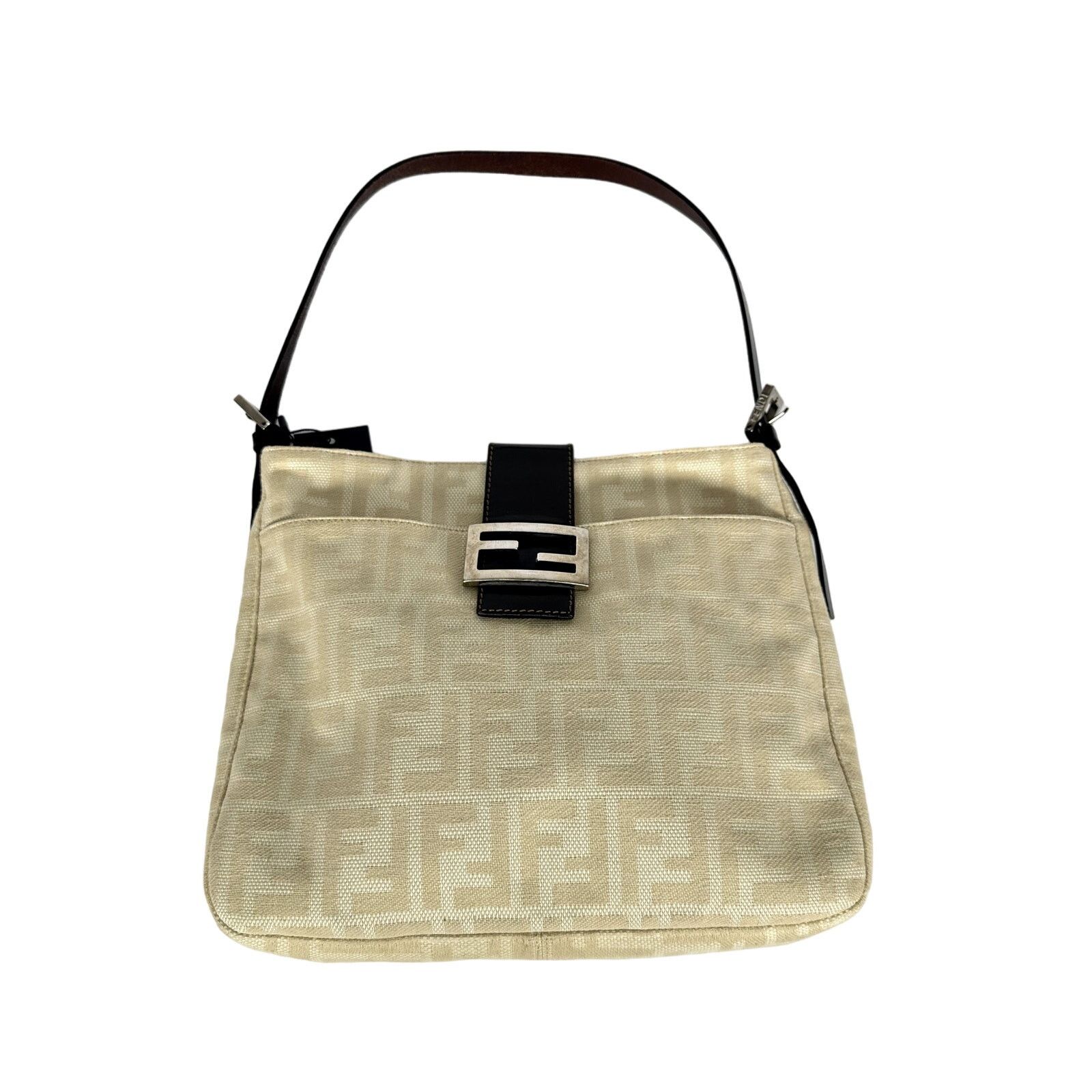 Fendi FENDI Zucca Canvas Mamma Baguette Shoulder Bag FF Beige Size ONE SIZE - 2 Thumbnail