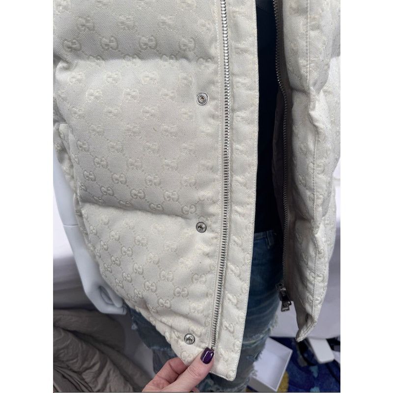 Gucci Gucci White Full Zip Puffer Hooded Vest Jacket Size 50 Size XL / US 12-14 / IT 48-50 - 18 Thumbnail