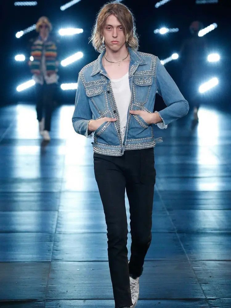 Saint Laurent Paris Saint Laurent Paris 16SS Rivet Denim Jacket-2507 Size US XS / EU 42 / 0 - 6 Thumbnail