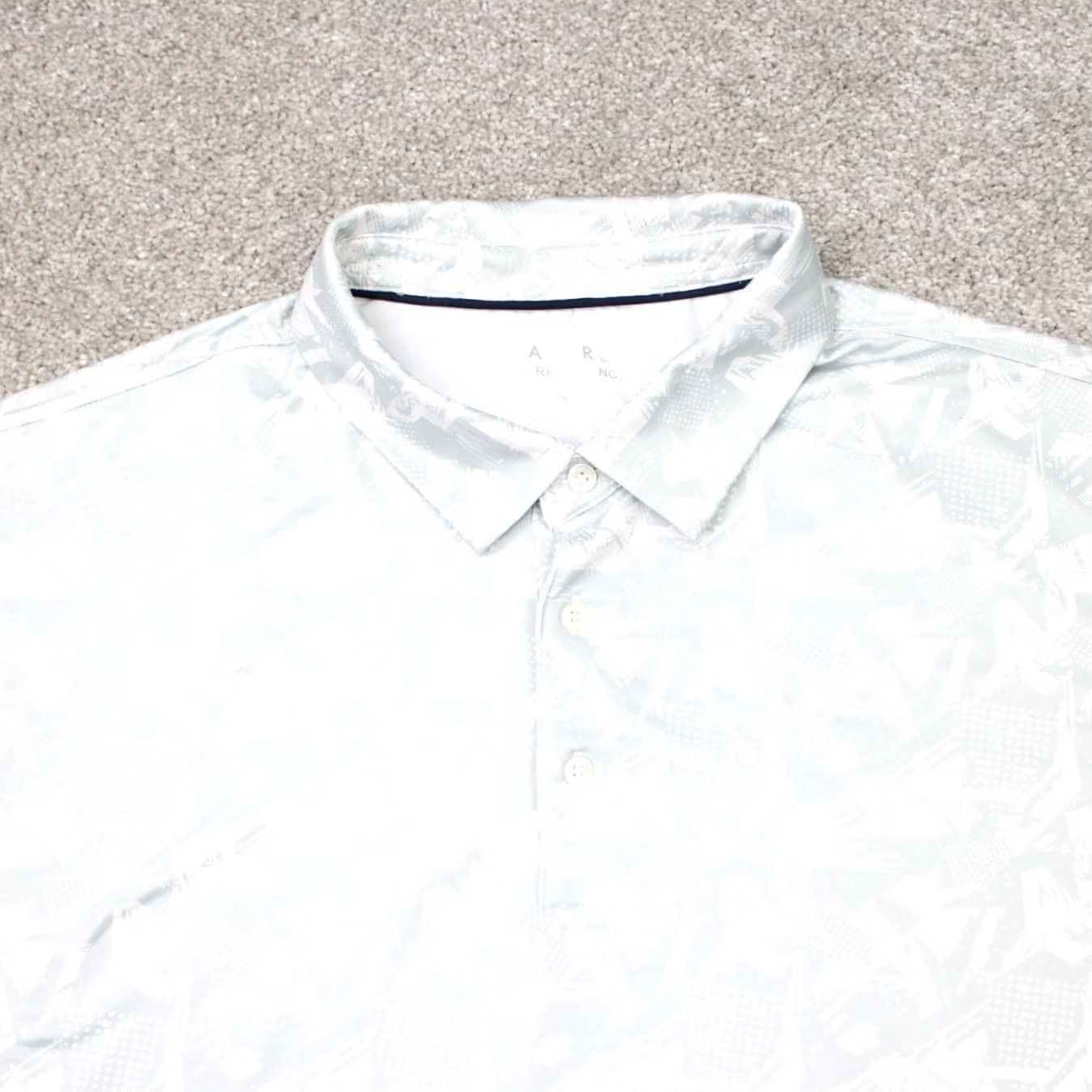 Vintage Maelreg Performance Polo Shirt Men 2XL XXL Gray Floral Stretch Short Sleeve Size US XXL / EU 58 / 5 - 6 Thumbnail