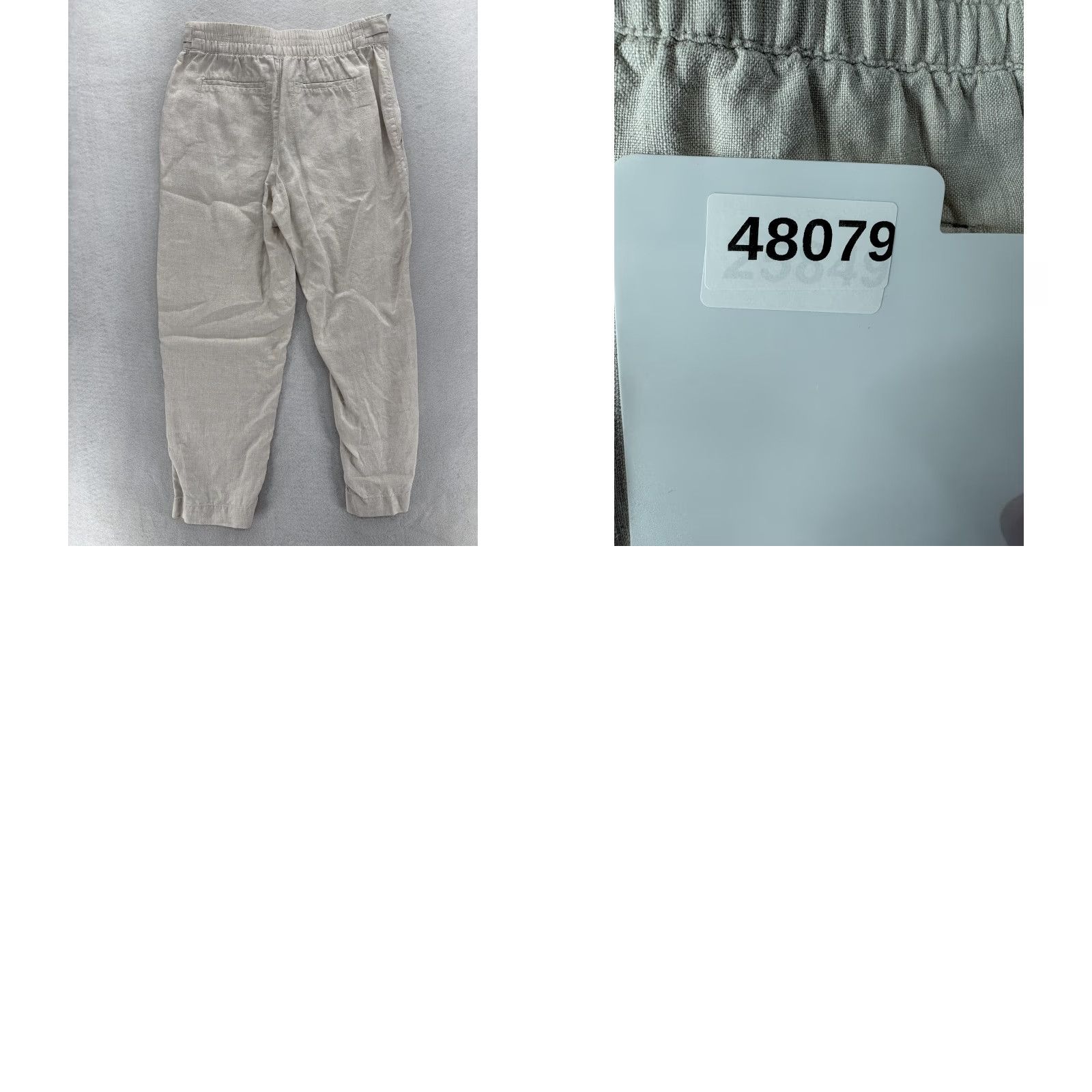 Athleta Athleta Voyager Linen Pant Womens 6 Beige Crop Lightweight Adjustable Waist Camp Pants Size 28" / US 6 / IT 42 - 9 Thumbnail