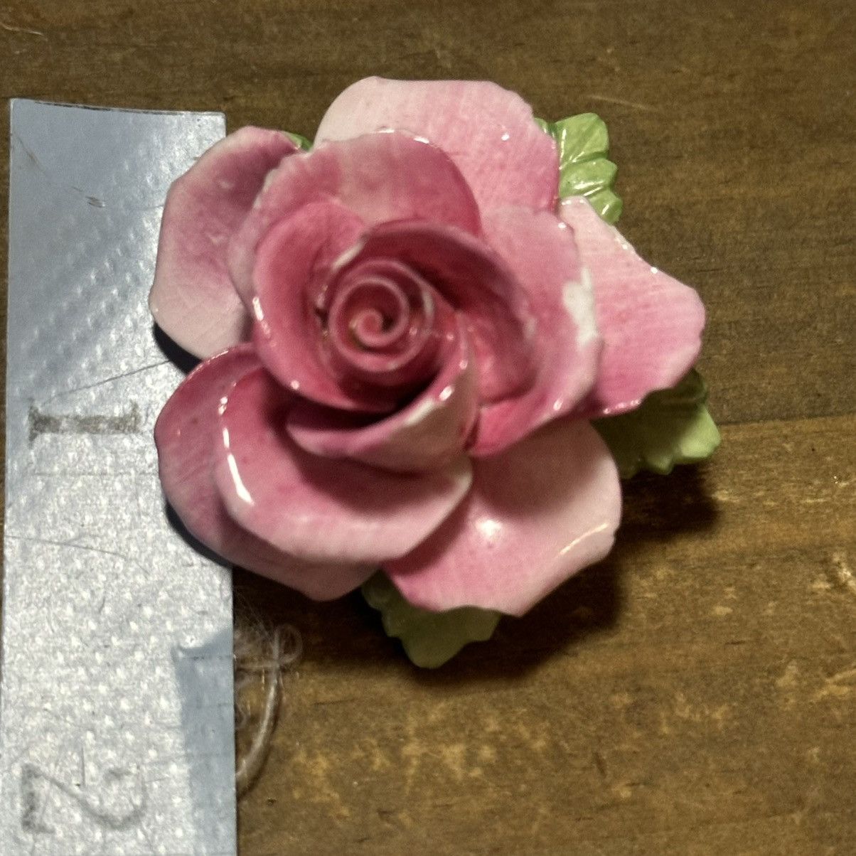 Vintage Vintage Coalbrook China pink porcelain rose brooch Size ONE SIZE - 6 Thumbnail