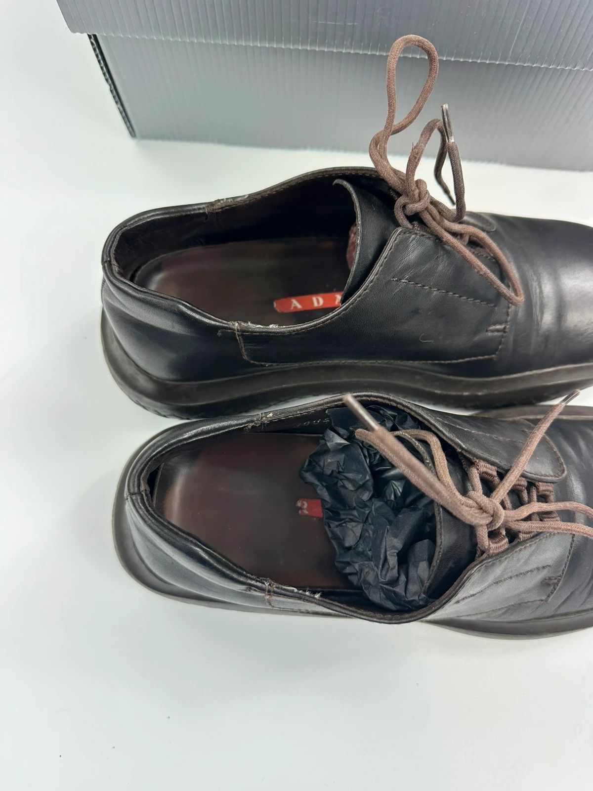Prada Prada FW1999 Vibram Puddle Sole Loafer Leather Size US 7 / IT 37 - 9 Thumbnail