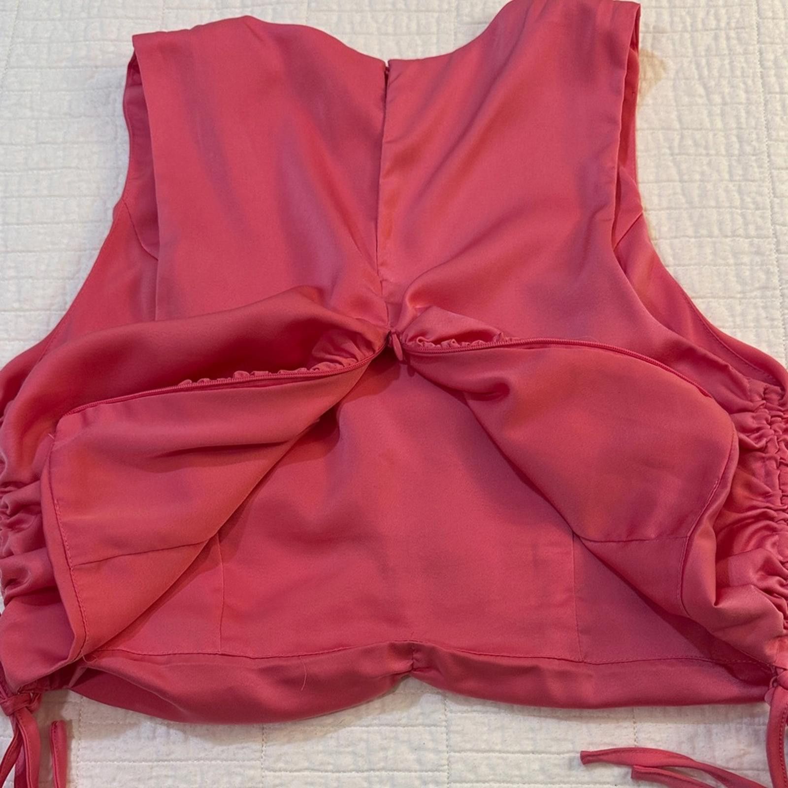 Other Do + Be Large Pink Ruched Women's Top Size L / US 10 / IT 46 - 5 Thumbnail