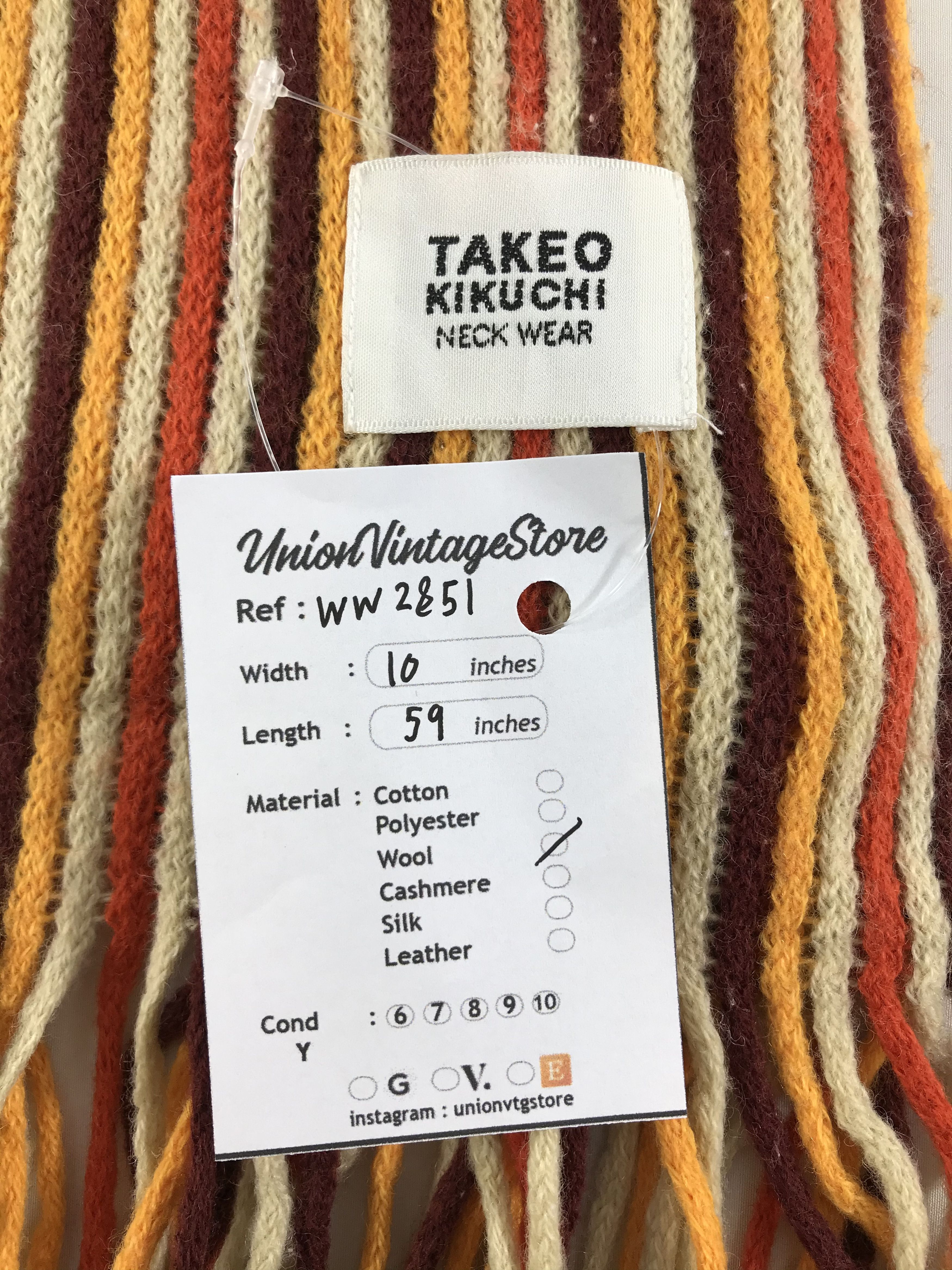 Takeo Kikuchi × Vintage Takeo Kikuchi Scarf / Muffler / Neckwear - WW2851 Size ONE SIZE - 4 Thumbnail