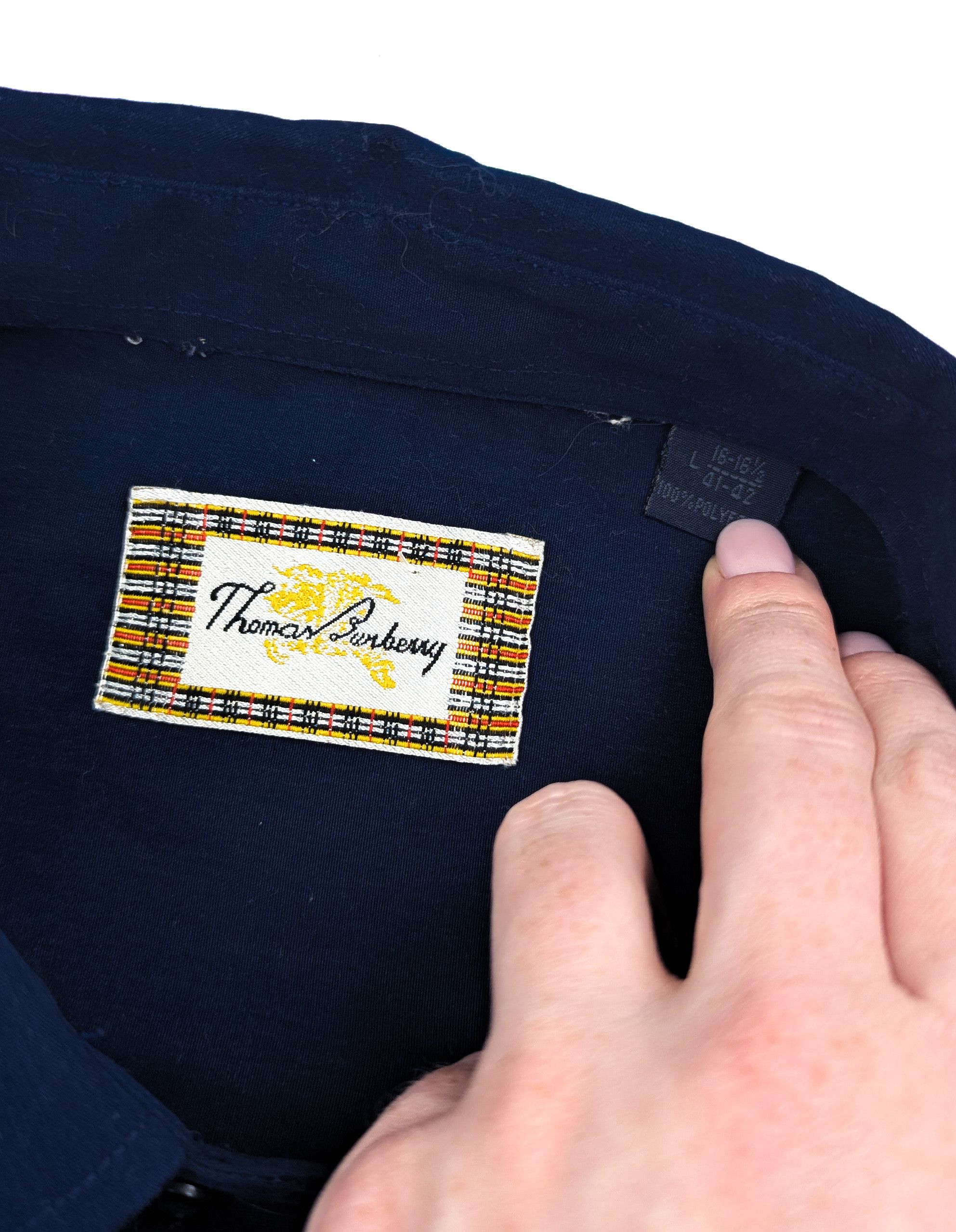 Burberry Thomas Burberry vintage shirt navy L Size US L / EU 52-54 / 3 - 5 Thumbnail