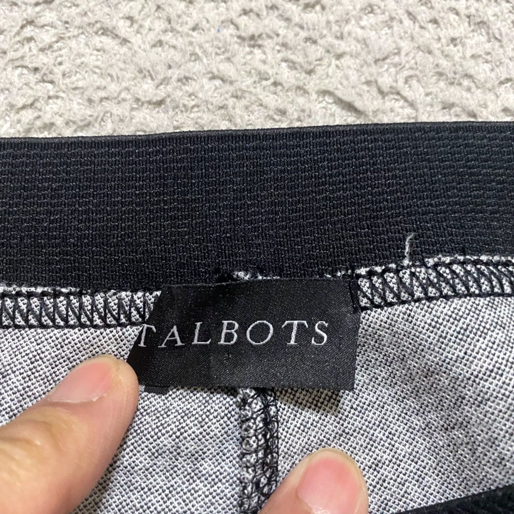 Talbots Talbots Women Pants 12 Black White Houndstooth Soho Ankle Pull On Knit High Rise Size 34" / US 12 / IT 48 - 3 Thumbnail