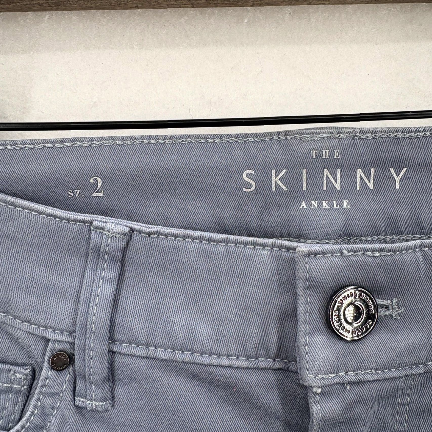 White House Black Market VINTAGE White House Black Market Skinny Ankle Jeans Womens 2 Blue Gray Stretch Denim NWT Size 26" / US 2 / IT 38 - 4 Thumbnail