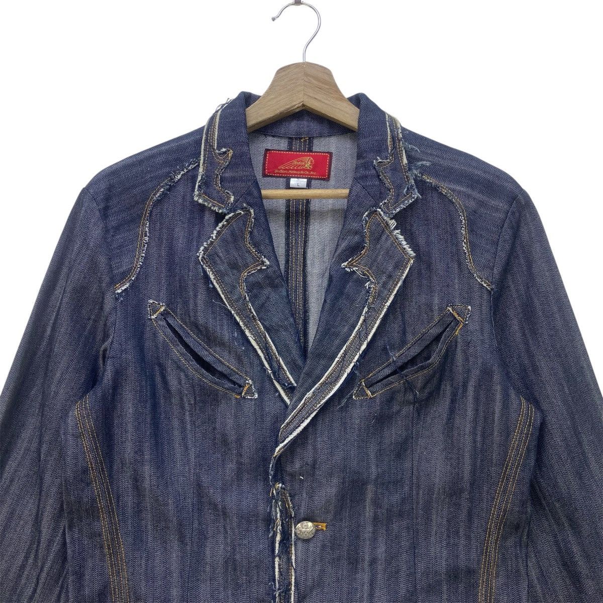 Indian Motorcycle Indian Motorcycles Distressed Denim Jacket Size US S / EU 44-46 / 1 - 2 Thumbnail