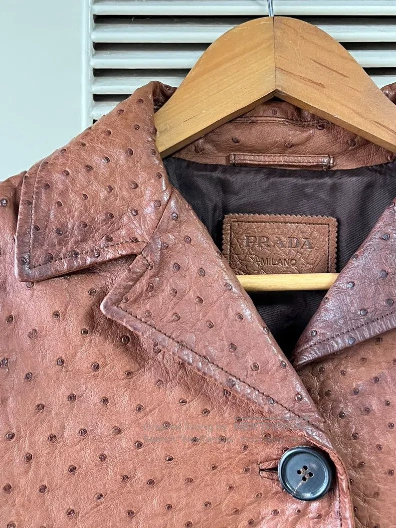 Prada Prada Ostrich leather short coat Size XS / US 0-2 / IT 36-38 - 4 Thumbnail