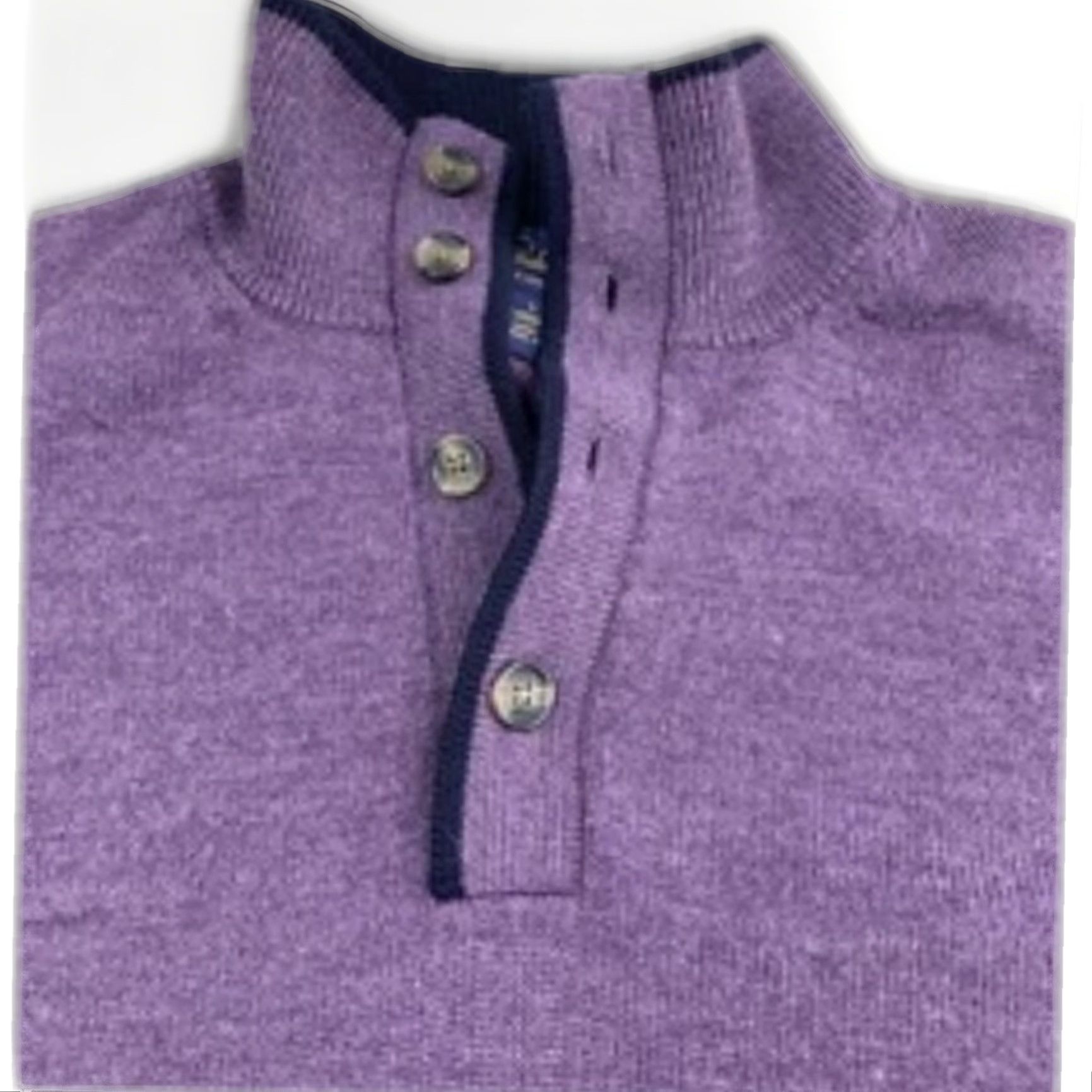 Brooks Brothers Brooks Brothers Extra Fine Merino Wool Purple Knit Quarter Button Men’s Sweater Size US L / EU 52-54 / 3 - 4 Thumbnail